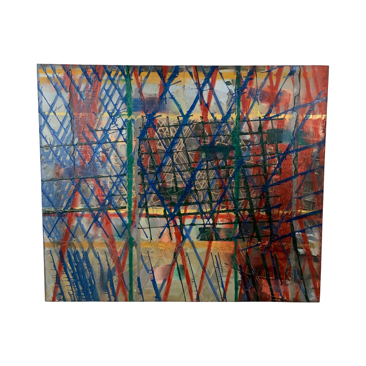 Large Contemporary Abstract Painting 70x59 – Architectural