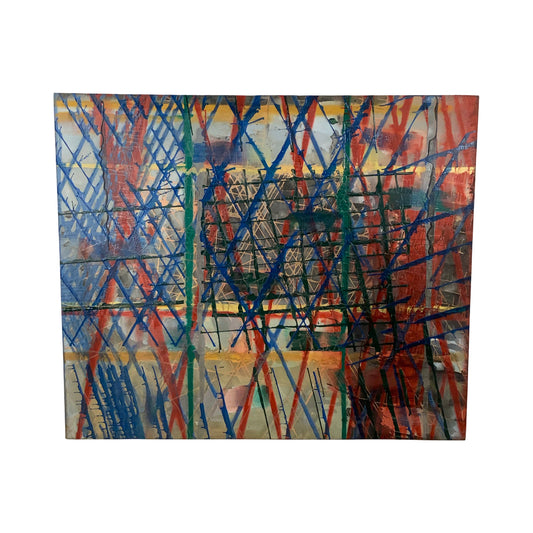 Large Contemporary Abstract Painting 70x59 – Architectural