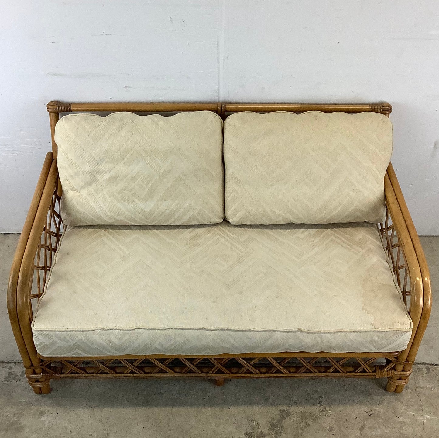 Vintage Ficks Reed Rattan Loveseat