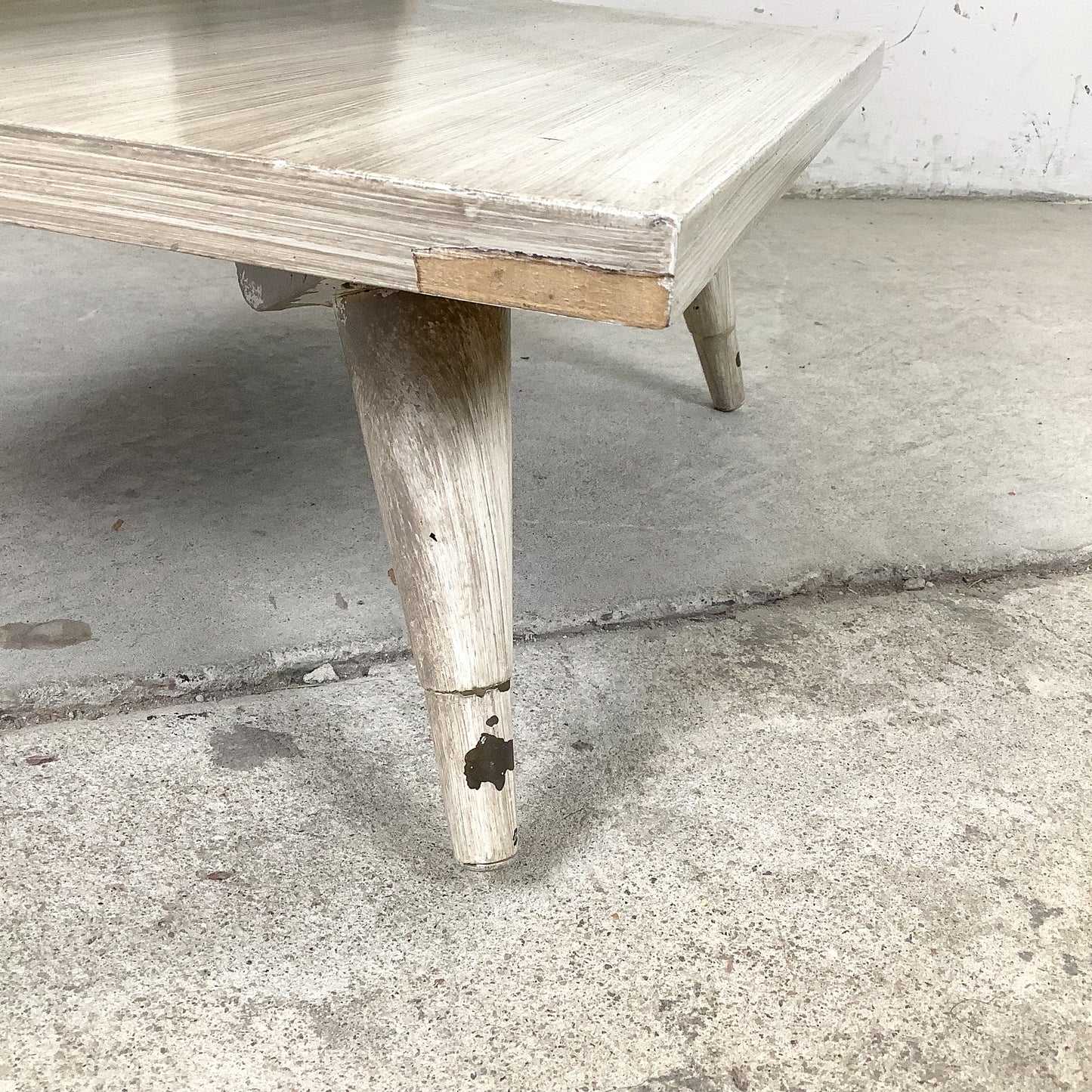 Pair of Vintage Three-Tier Step End Tables | Cerused Finish