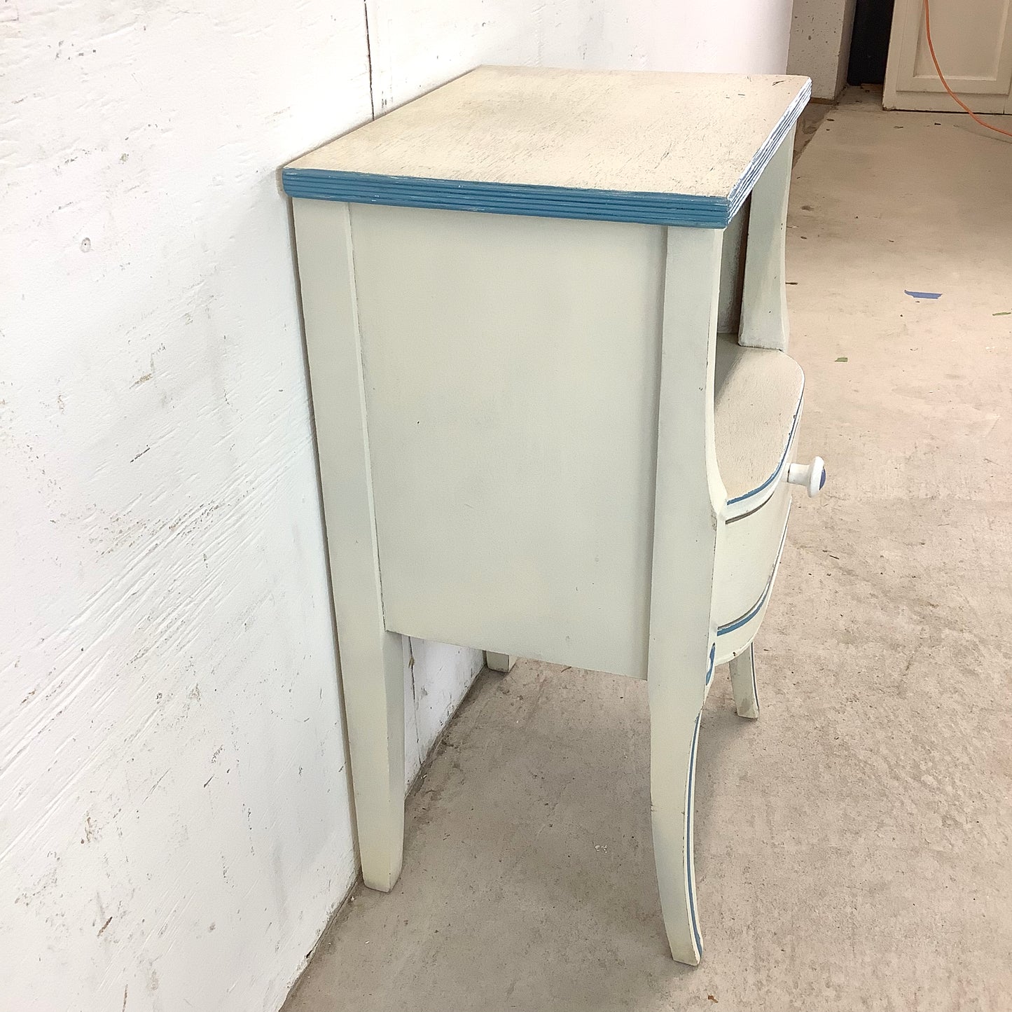 Vintage Neoclassical Nightstand with Drawer