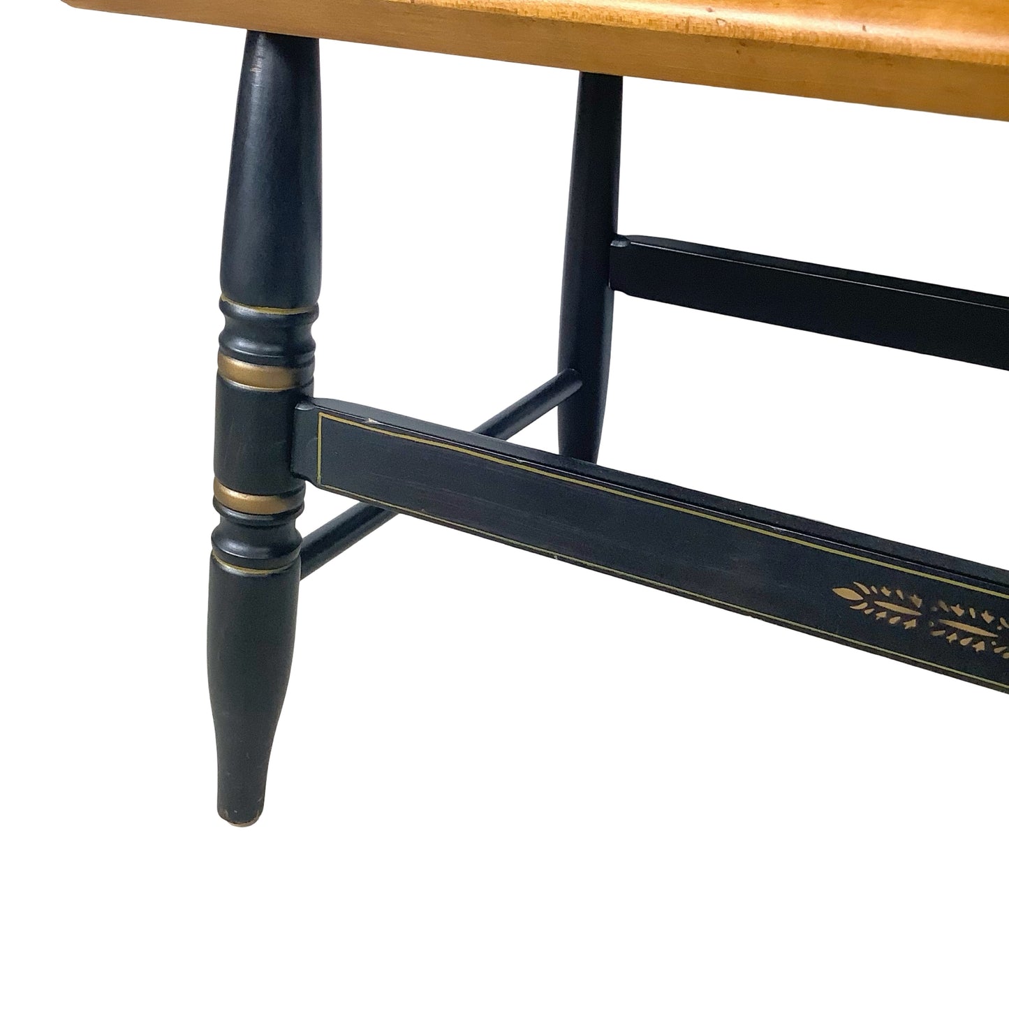 Vintage Hitchcock Style Stenciled Bench | Nichols & Stone Style Settee