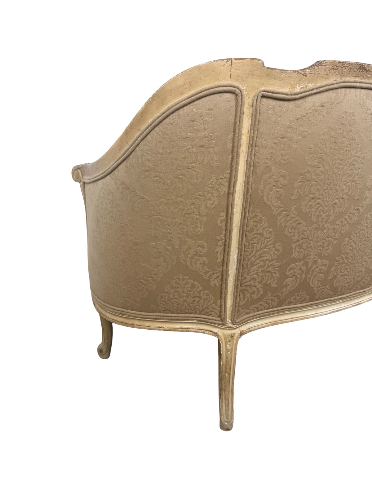 Vintage Louis XV Revival Carved Giltwood Upholstered Settee