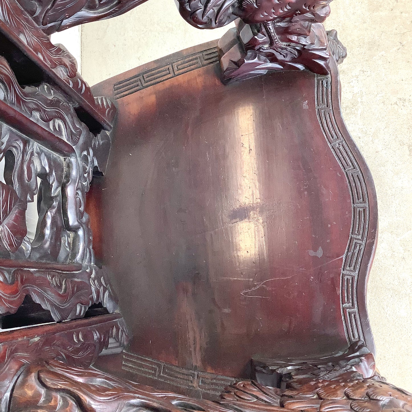 Antique Chinese Provincial Elmwood Cabinet | Iron Circular Lockplate | 19th to Early 20th Century