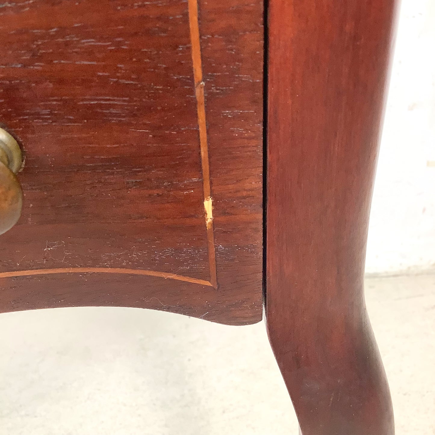Edwardian Style Mahogany Music Cabinet | Marquetry Inlay | Cabriole Legs | 20th Century