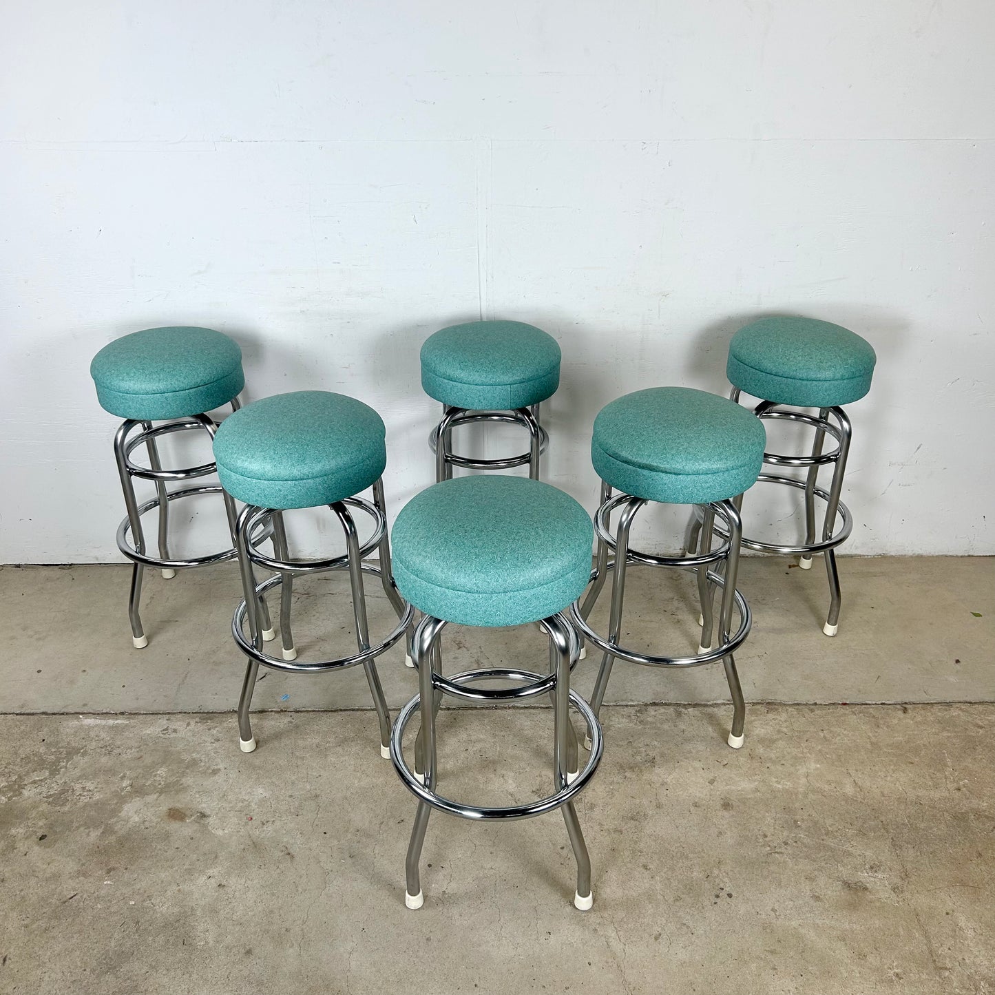 Vintage Swivel Barstools- Set of Six