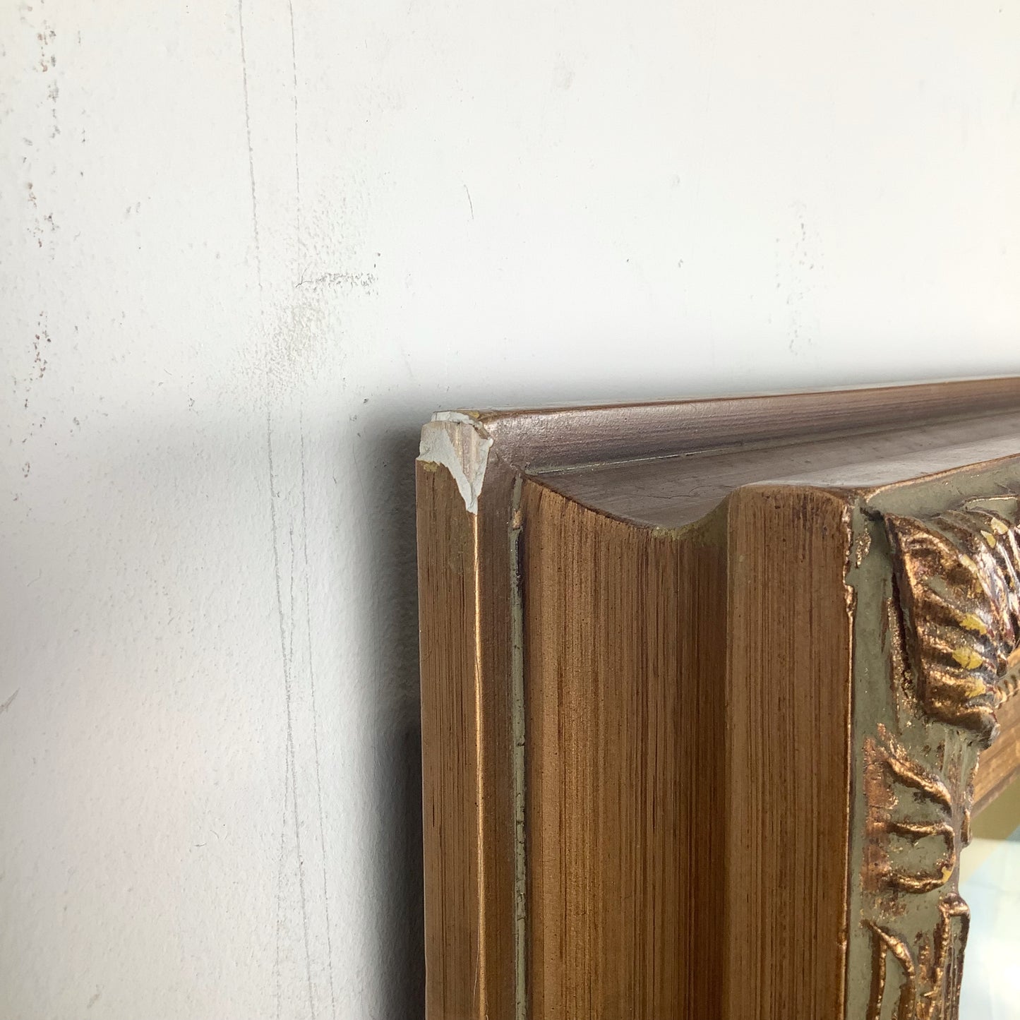 European Grand Tour Canal Scene, Decorative Print in Carved Gilt Frame