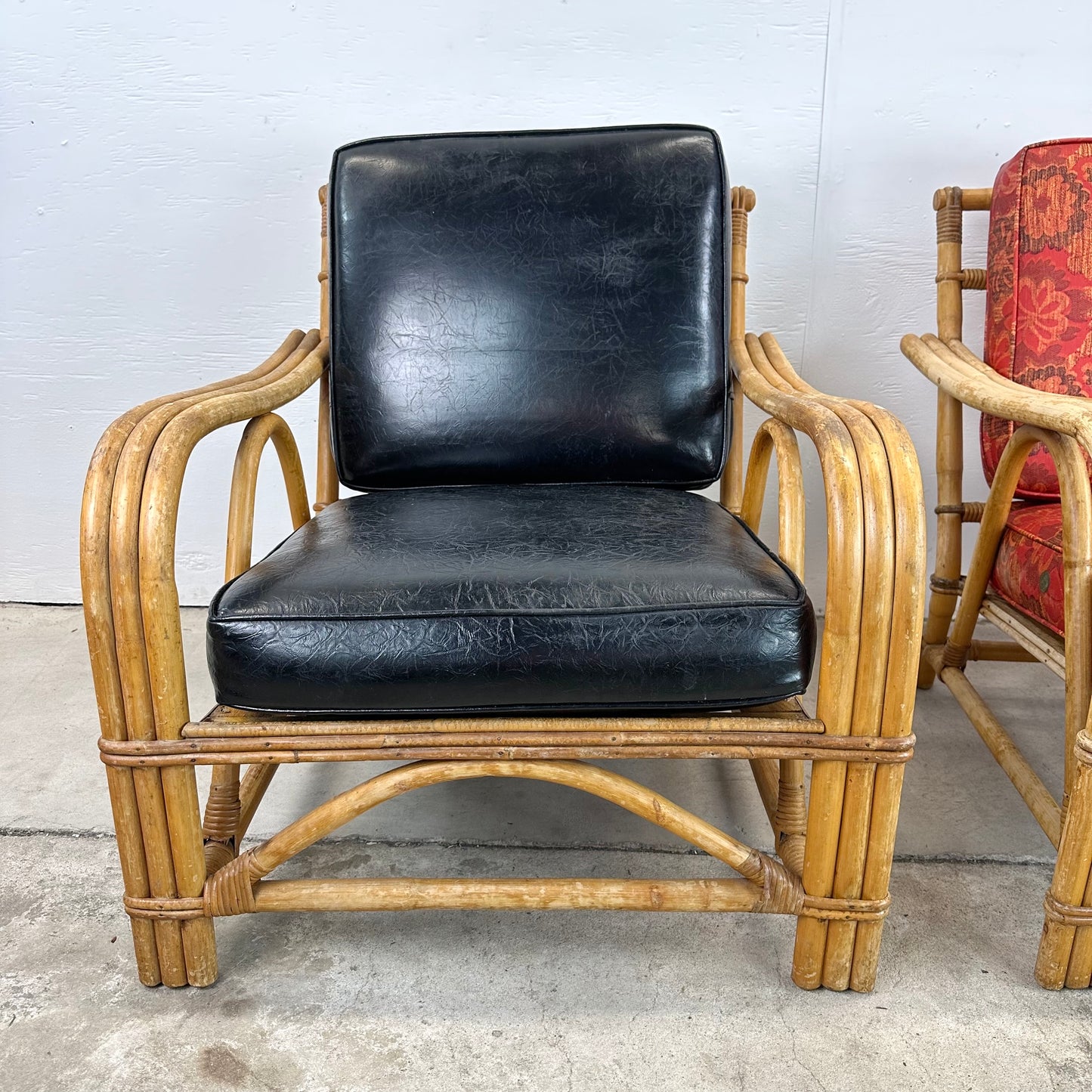 Vintage Bamboo Lounge Chairs- a Pair