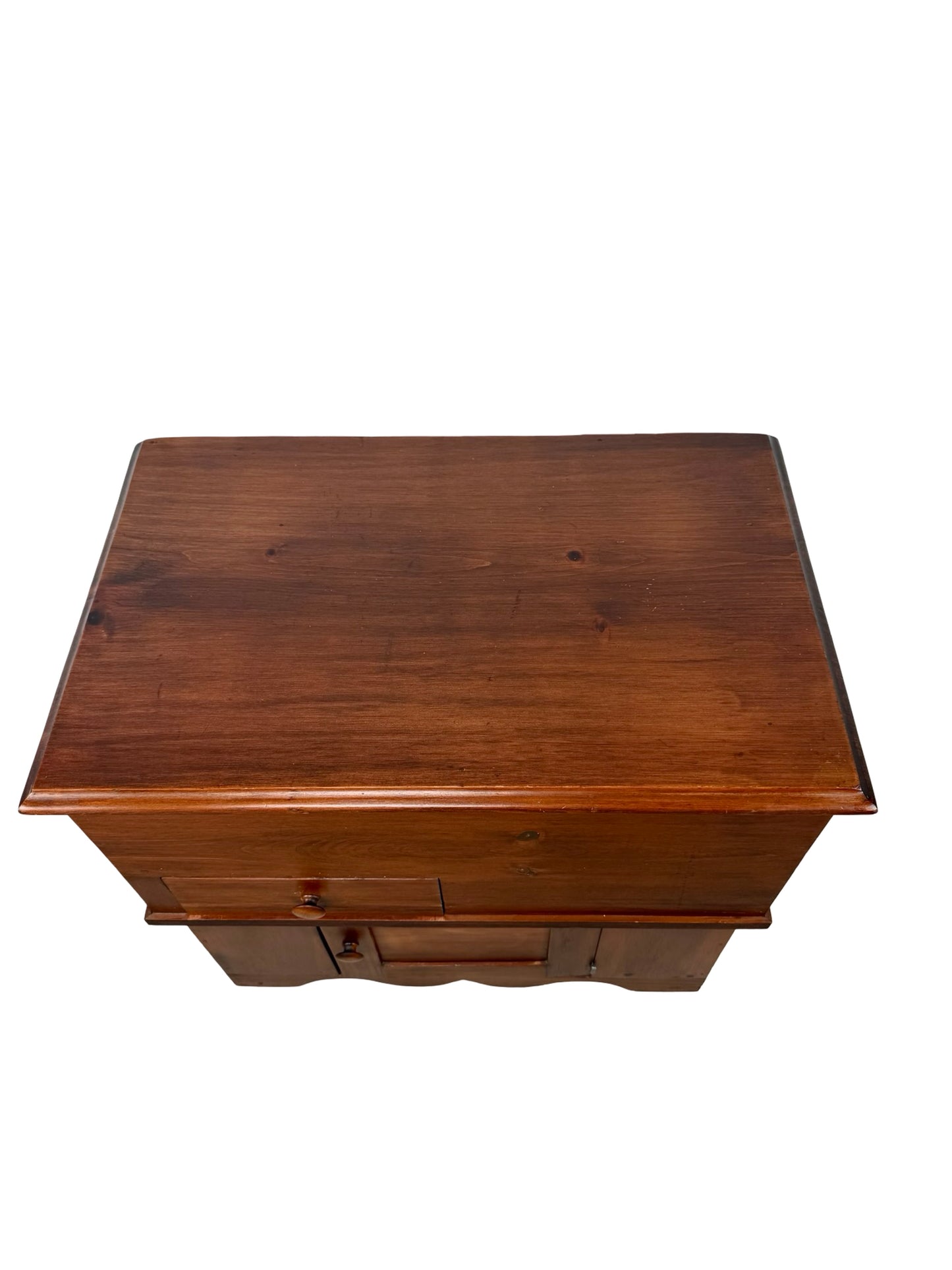 Rustic Pine Dry Sink Storage Cabinet with Lift Top, Drawer & Cupboard