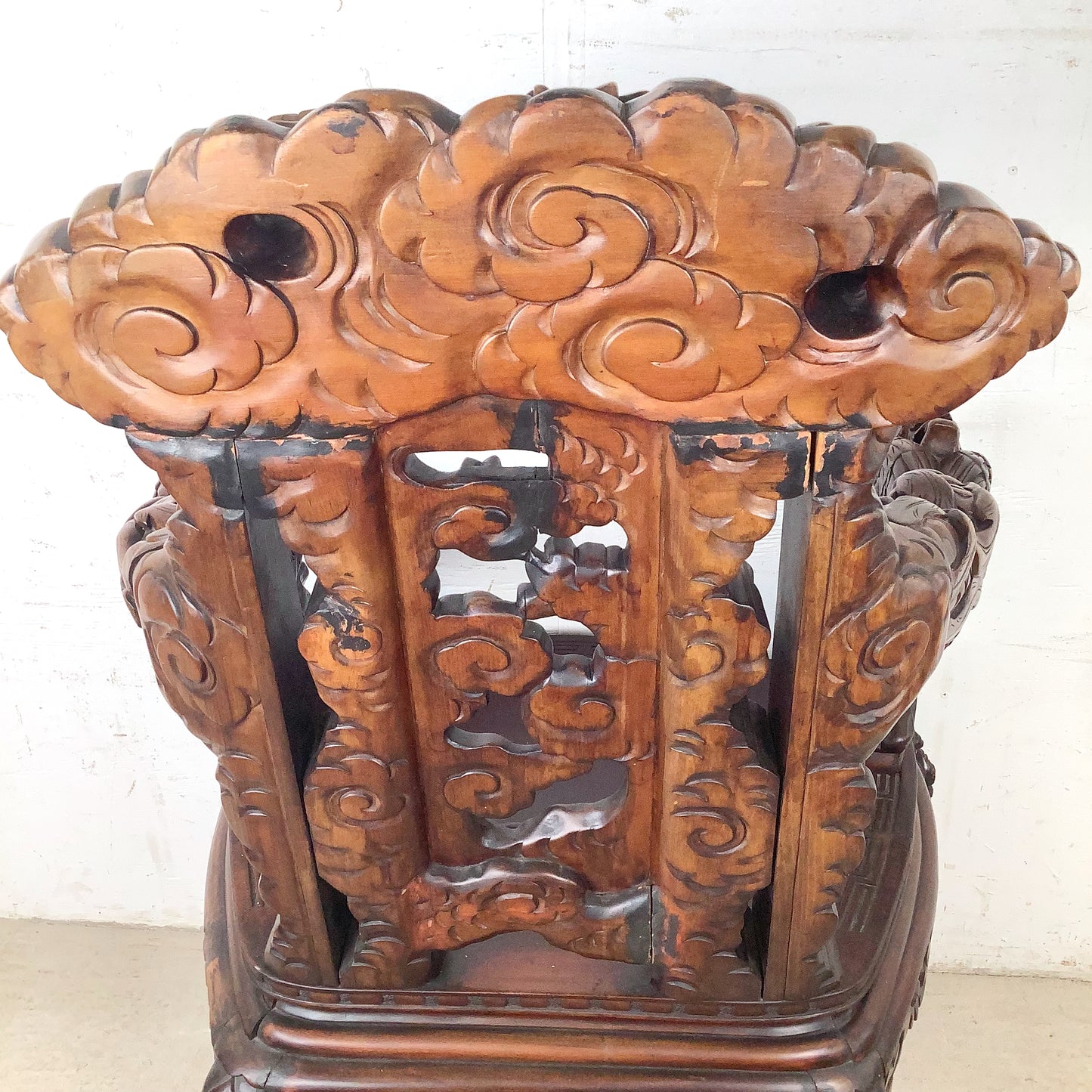 Antique Chinese Provincial Elmwood Cabinet | Iron Circular Lockplate | 19th to Early 20th Century