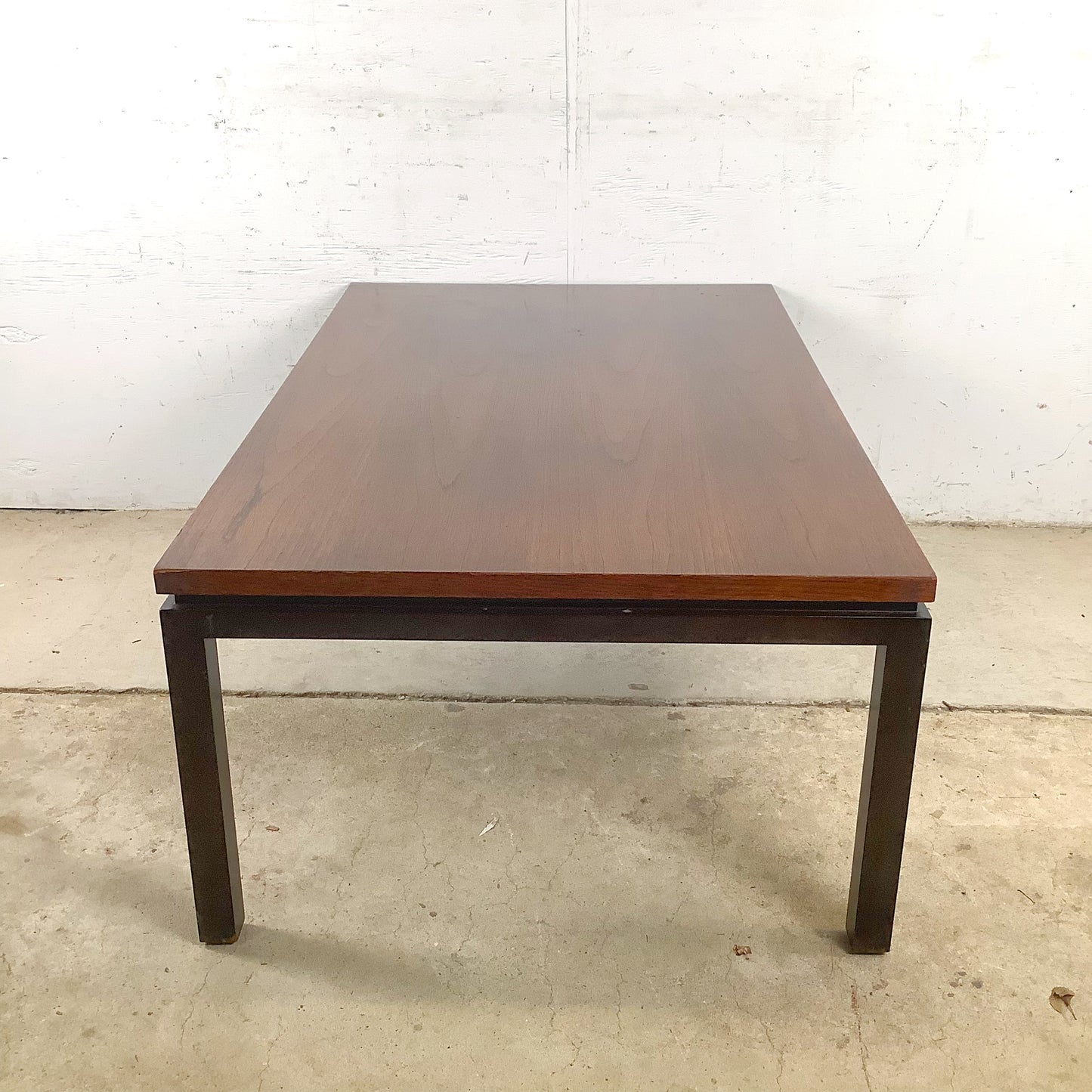 Vintage Mid-Century Modern Walnut Floating Top Coffee Table | Milo Baughman Style