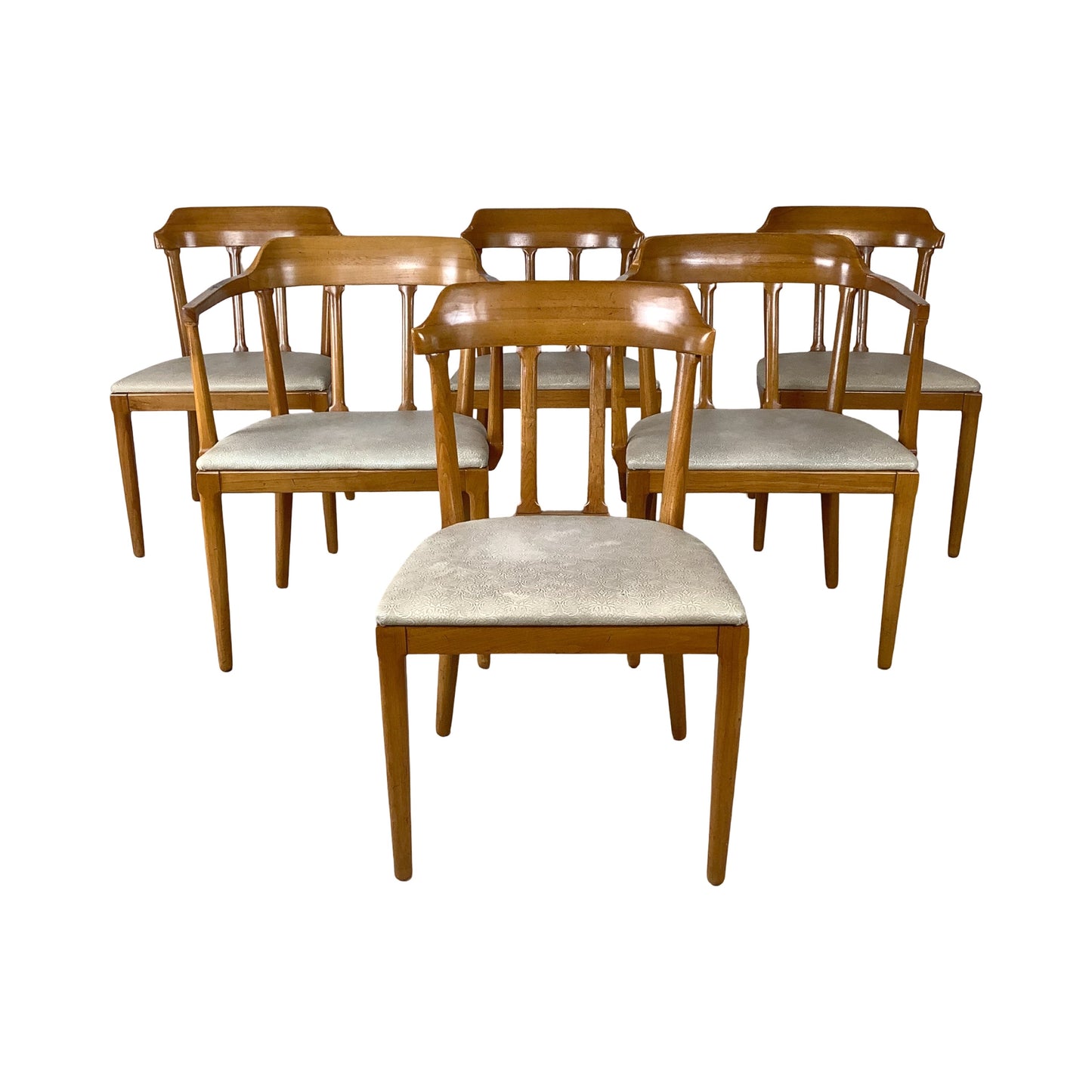 Tomlinson Mid-Century Modern Dining Chairs — Set of Six
