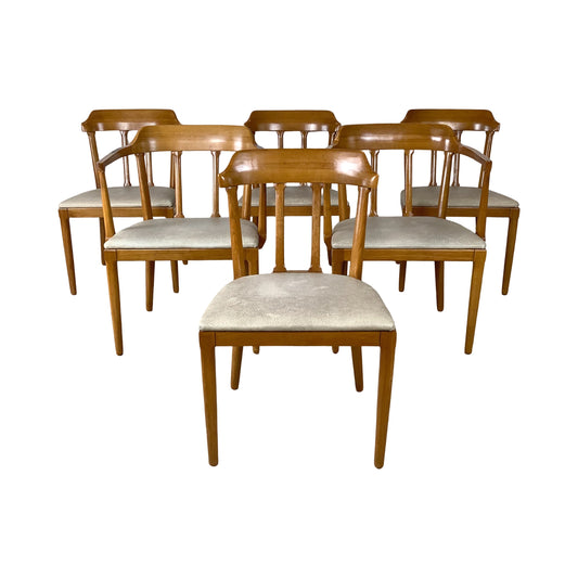 Tomlinson Mid-Century Modern Dining Chairs — Set of Six