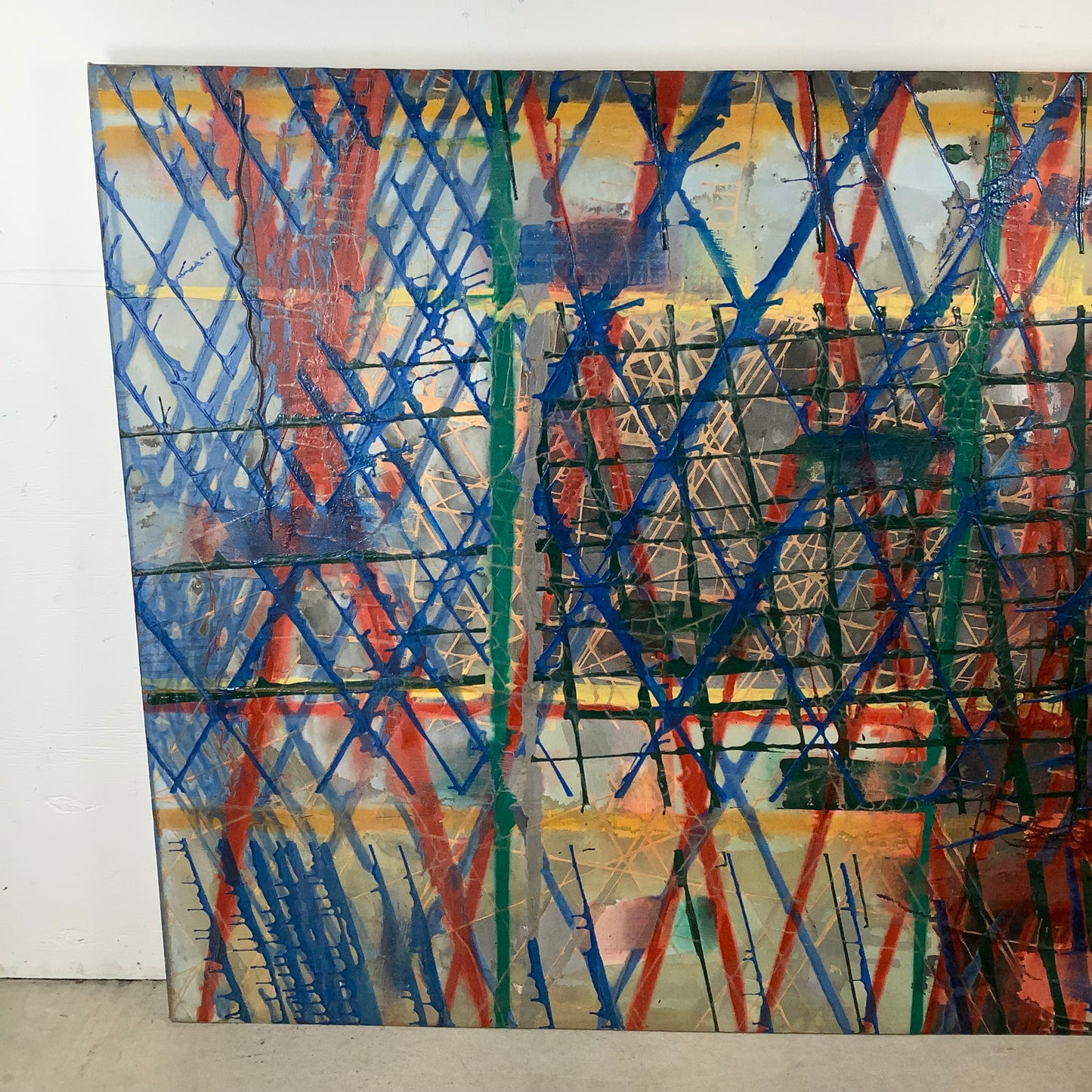 Large Contemporary Abstract Painting 70x59 – Architectural