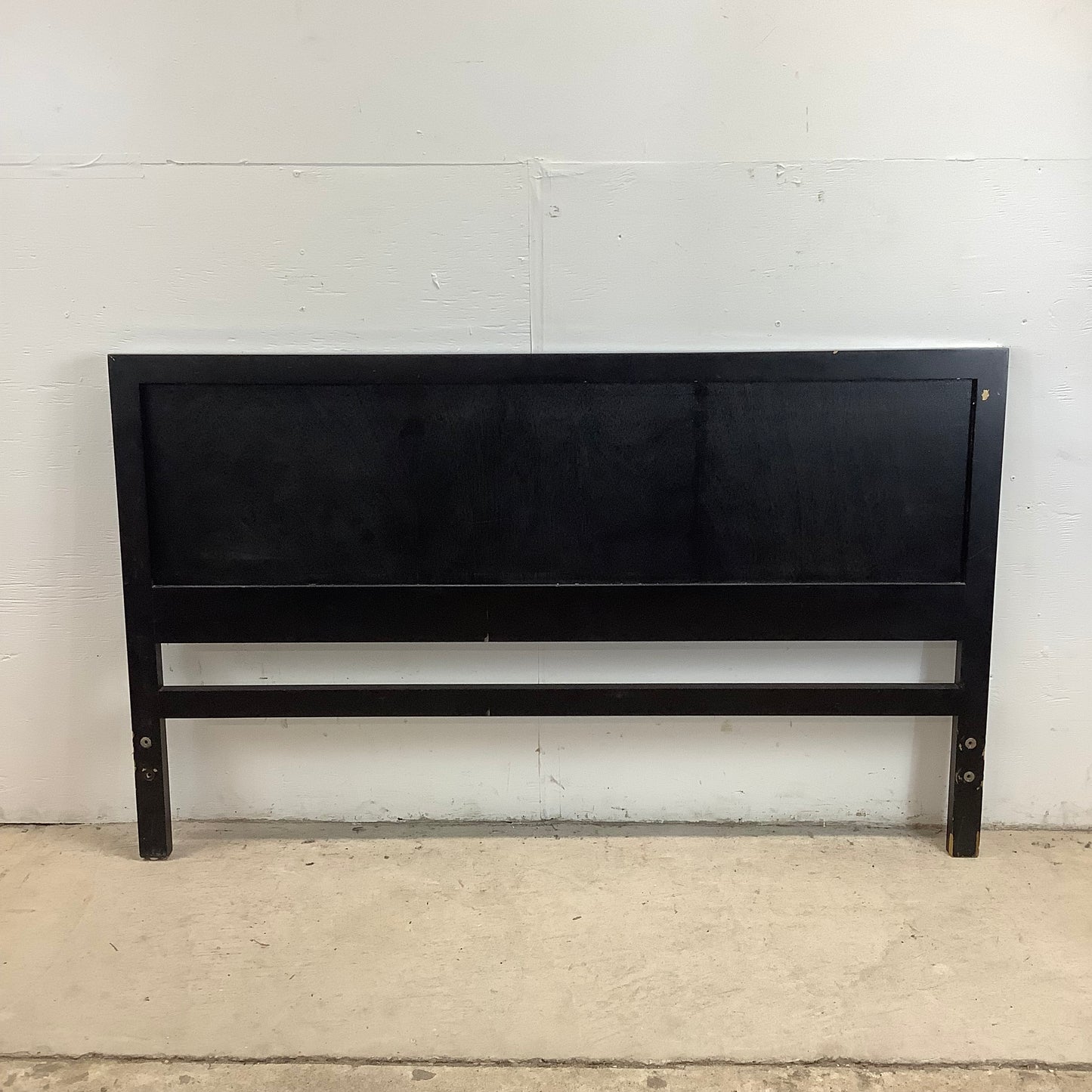Vintage Modern Rosewood & Chrome Headboard- Queen