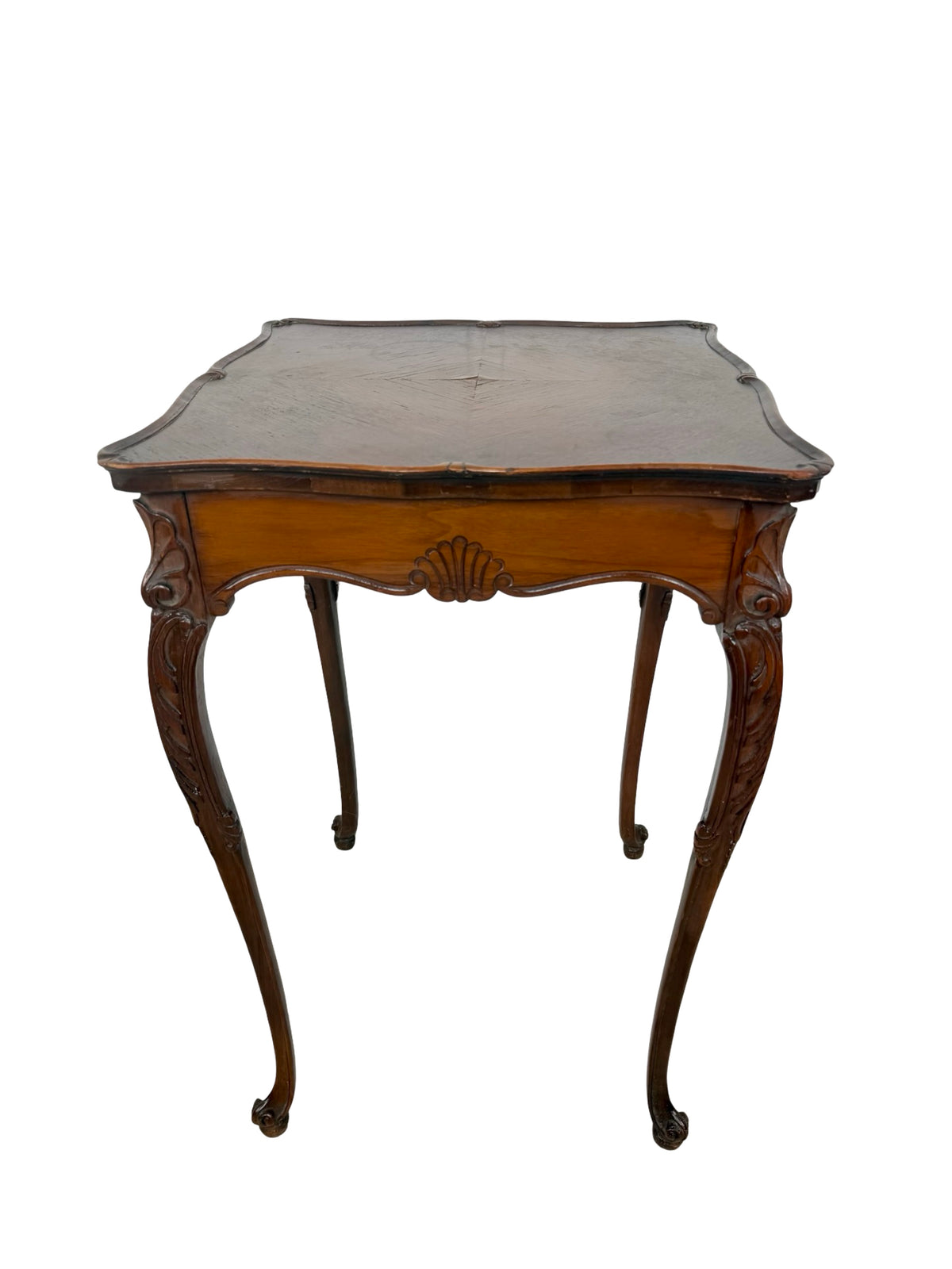 Vintage French Provincial Tall Square Occasional Table