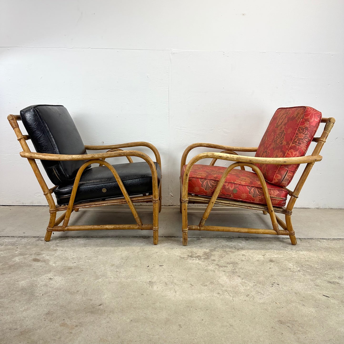 Vintage Bamboo Lounge Chairs- a Pair