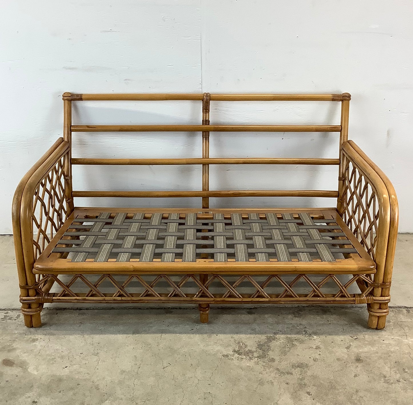 Vintage Ficks Reed Rattan Loveseat