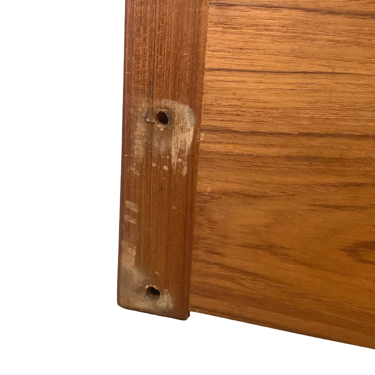 VintageModern Scandinavian Style Teak & Cane Full Headboard