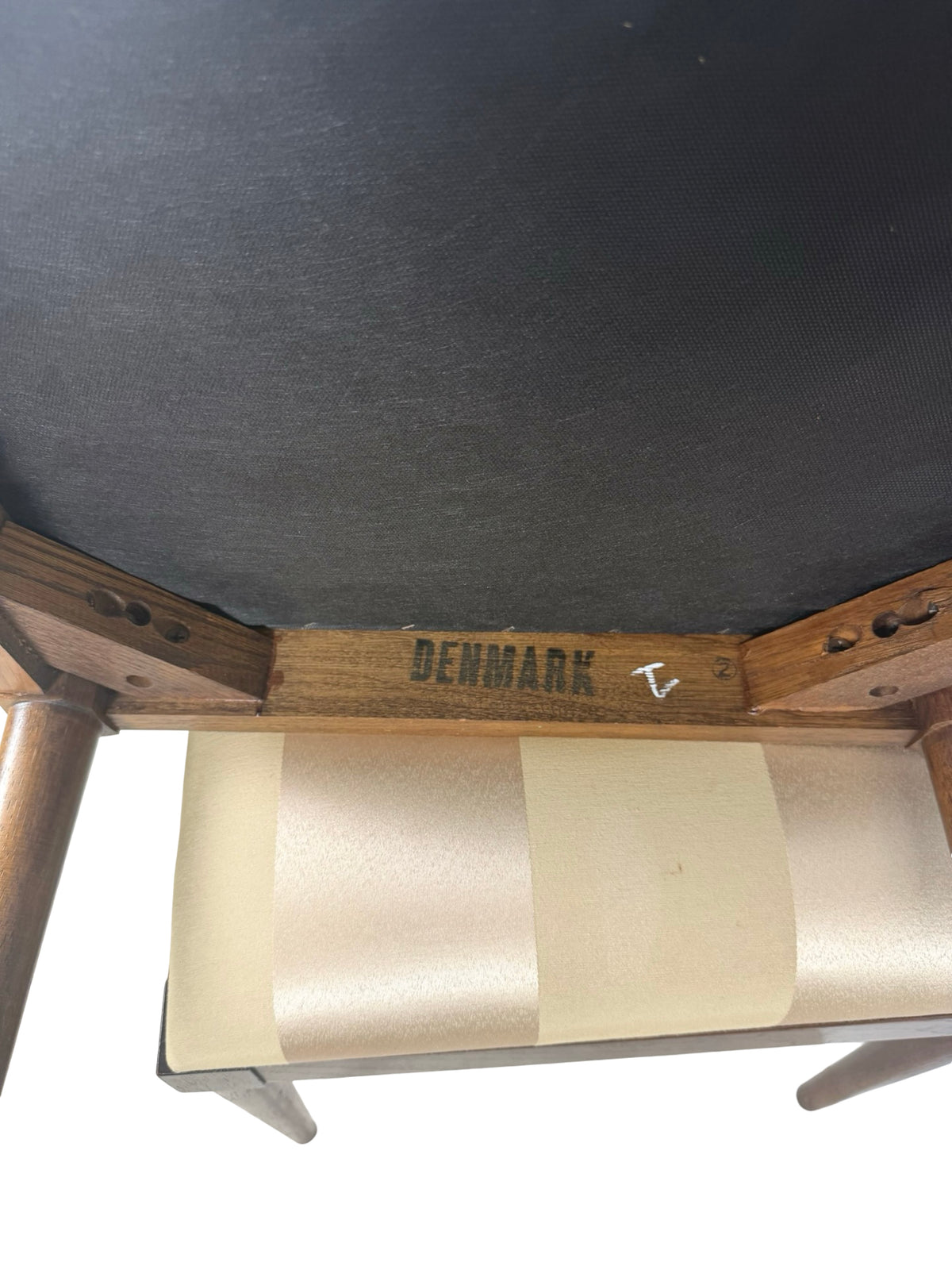 Pair of Vintage Mid-Century Modern High-Back Cane Dining Chairs, Stamped Denmark