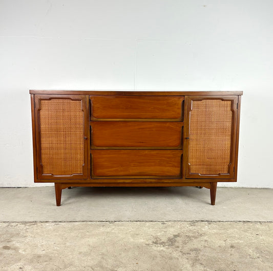 Mid-Century Sideboard With Cane Front Doors