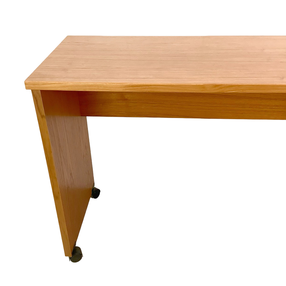 Vintage Mid-Century Modern Teak Rolling Desk and Console Table