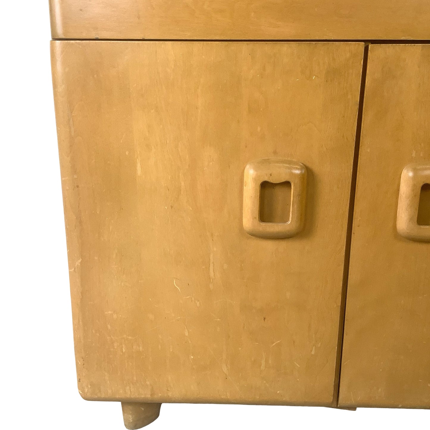 Vintage Heywood-Wakefield Wheat Display Cabinet | Mid-Century Modern