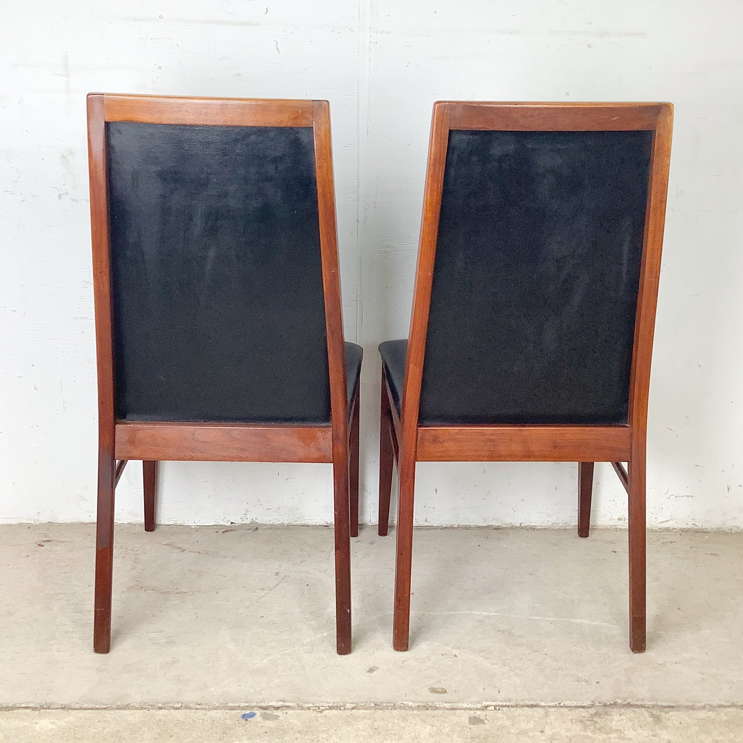 Set of Three Dillingham Furniture Walnut High-Back Dining Chairs