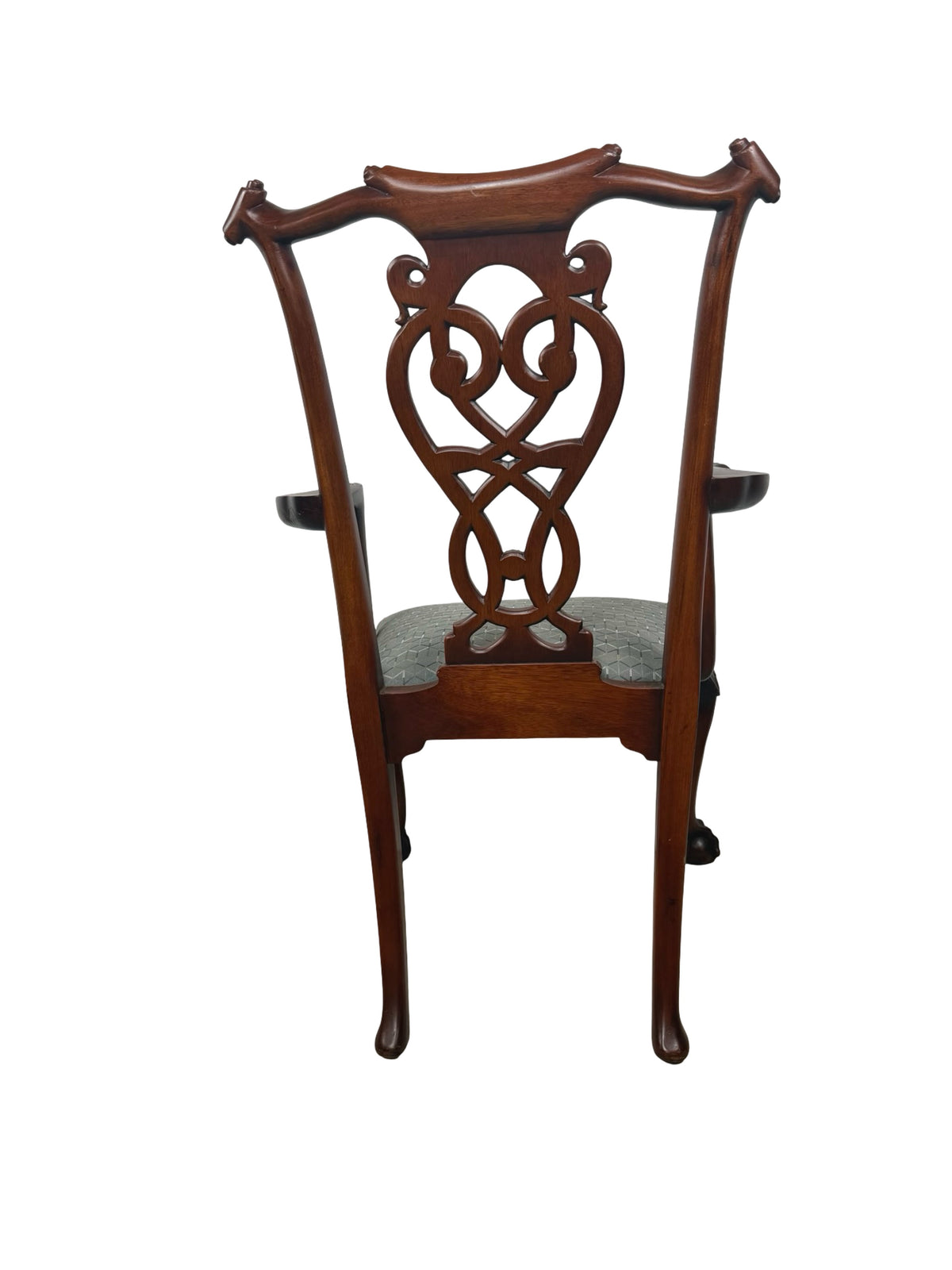 Vintage Maitland-Smith Chippendale Carved Armchair with Ball-and-Claw Feet