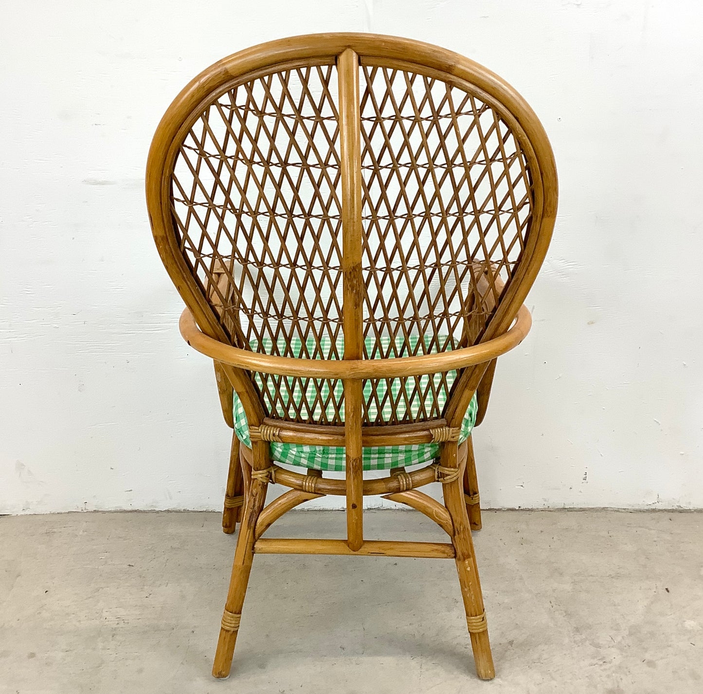 Vintage Coastal Rattan Armchair