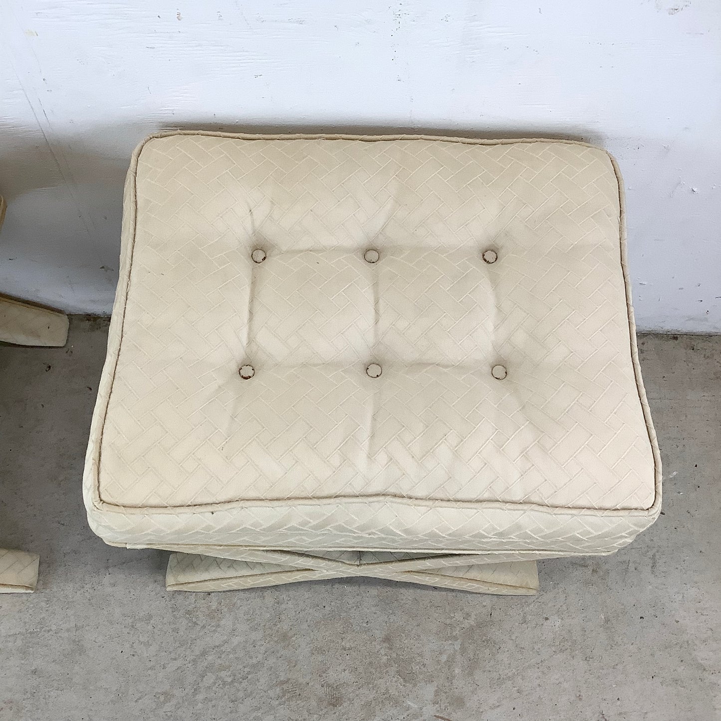 Pair Vintage X-Base Regency Benches