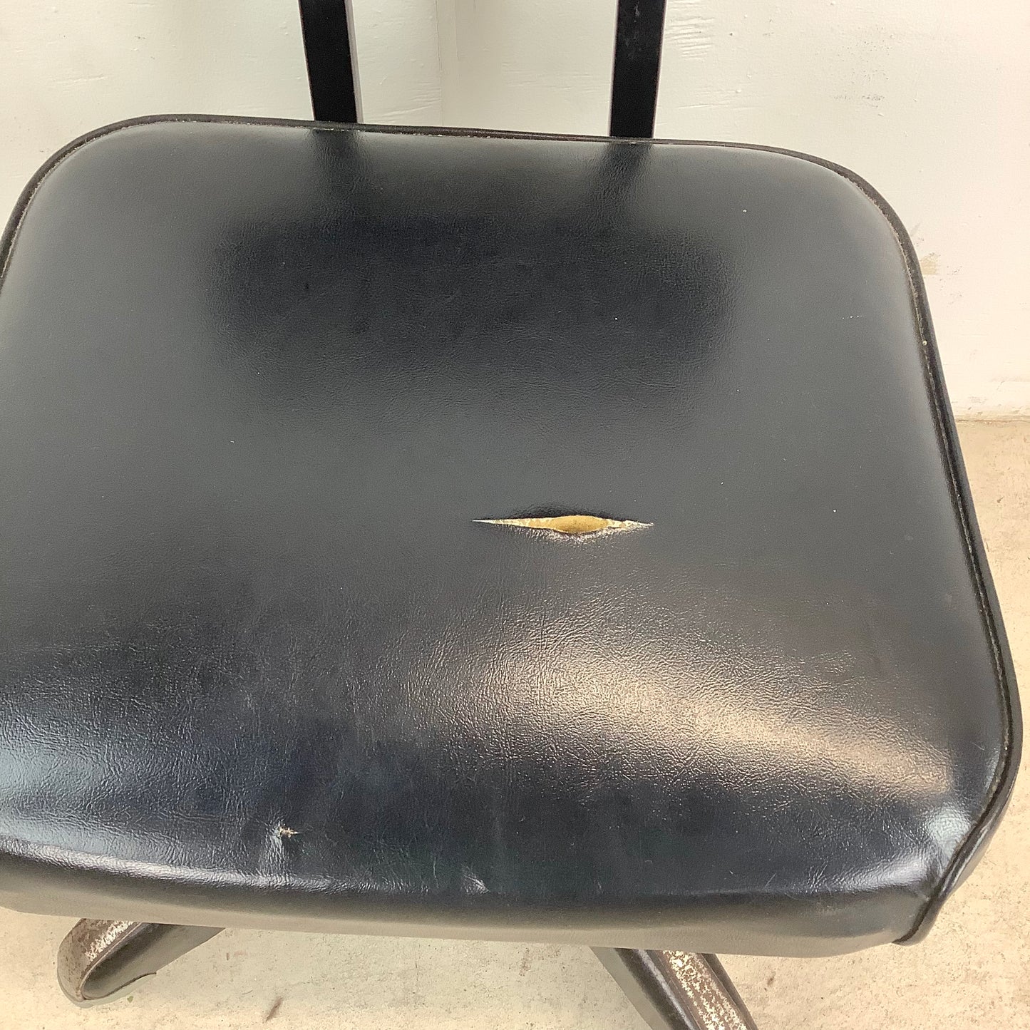 Vintage Industrial Tanker Chair With Four-Prong Wheeled Base