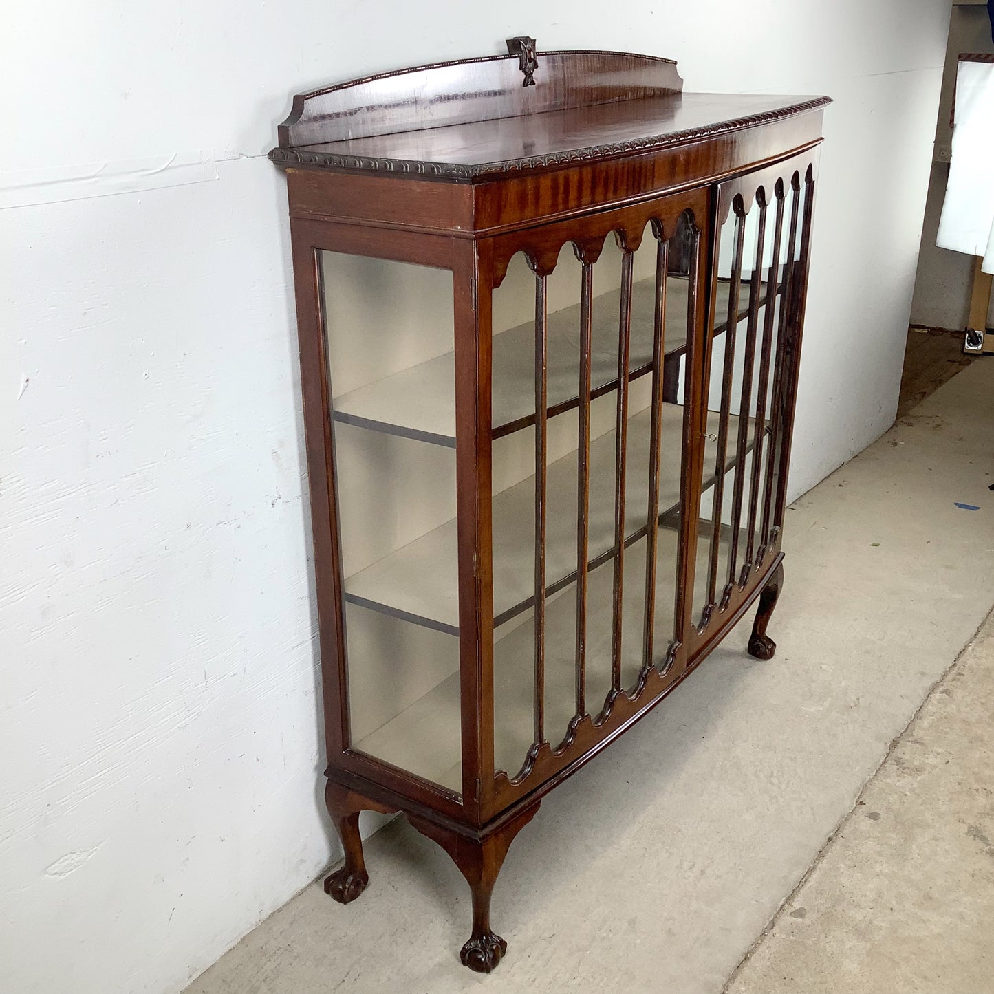 Early 20th Century Mahogany Chippendale Revival Display Cabinet