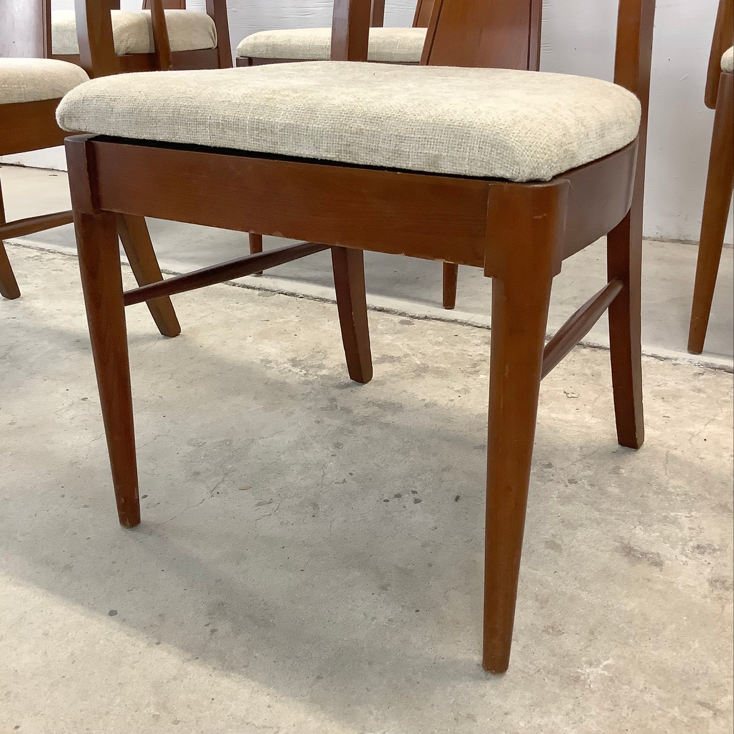 Mid-Century Walnut Dining Chairs- Six