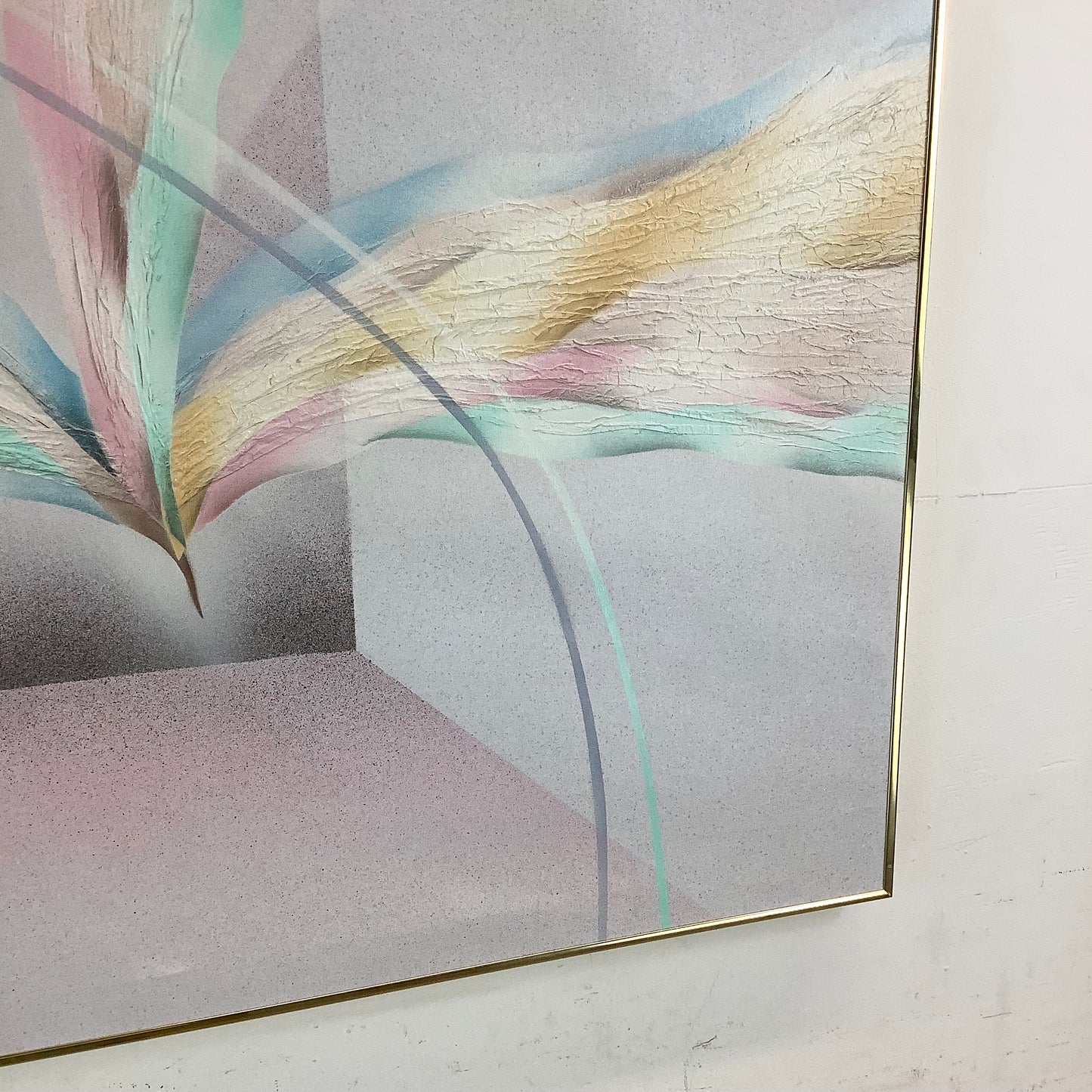 Large Vintage Abstract Wall Art- s. harrington