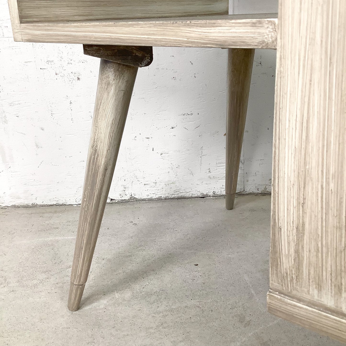 Pair of Vintage Three-Tier Step End Tables | Cerused Finish