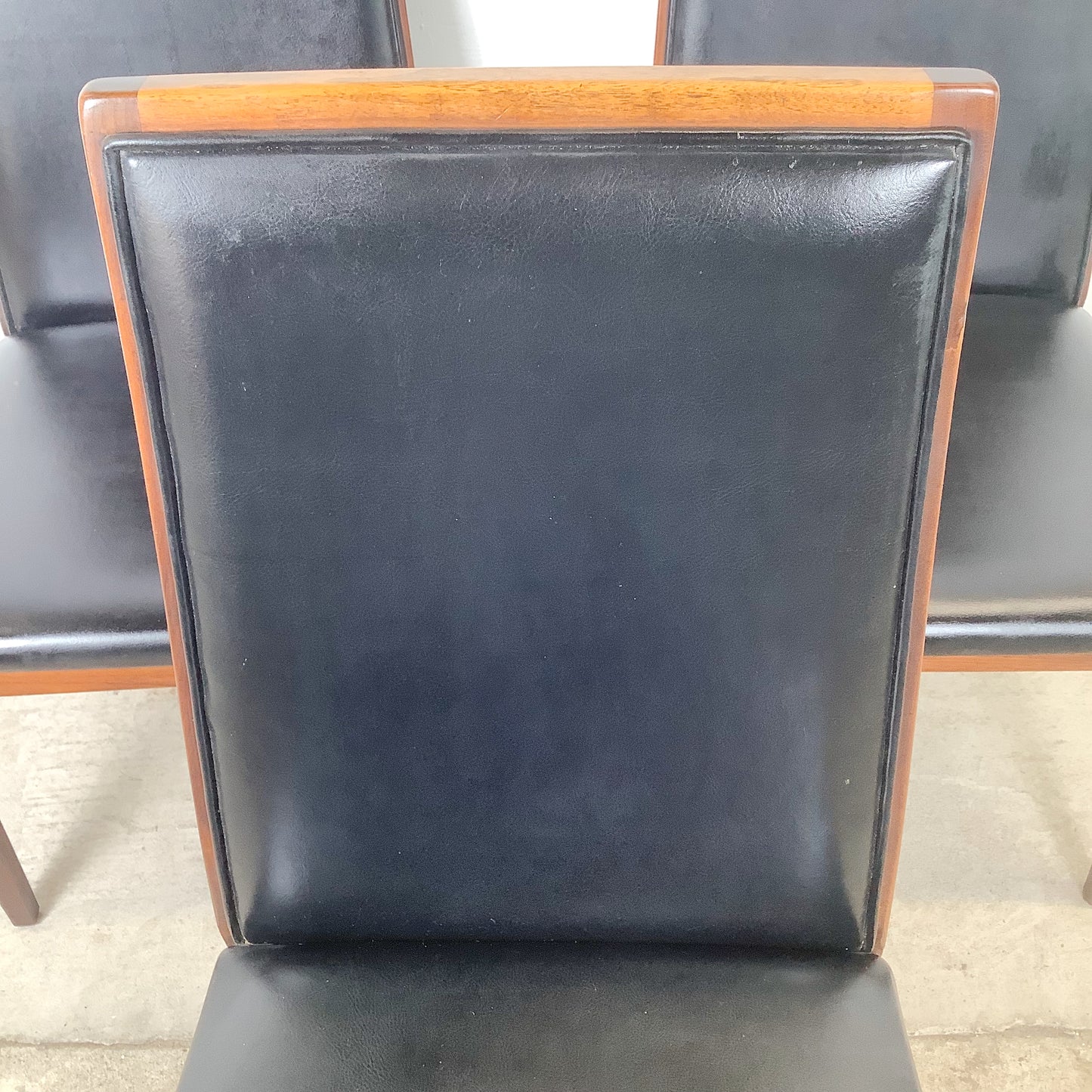 Set of Three Dillingham Furniture Walnut High-Back Dining Chairs