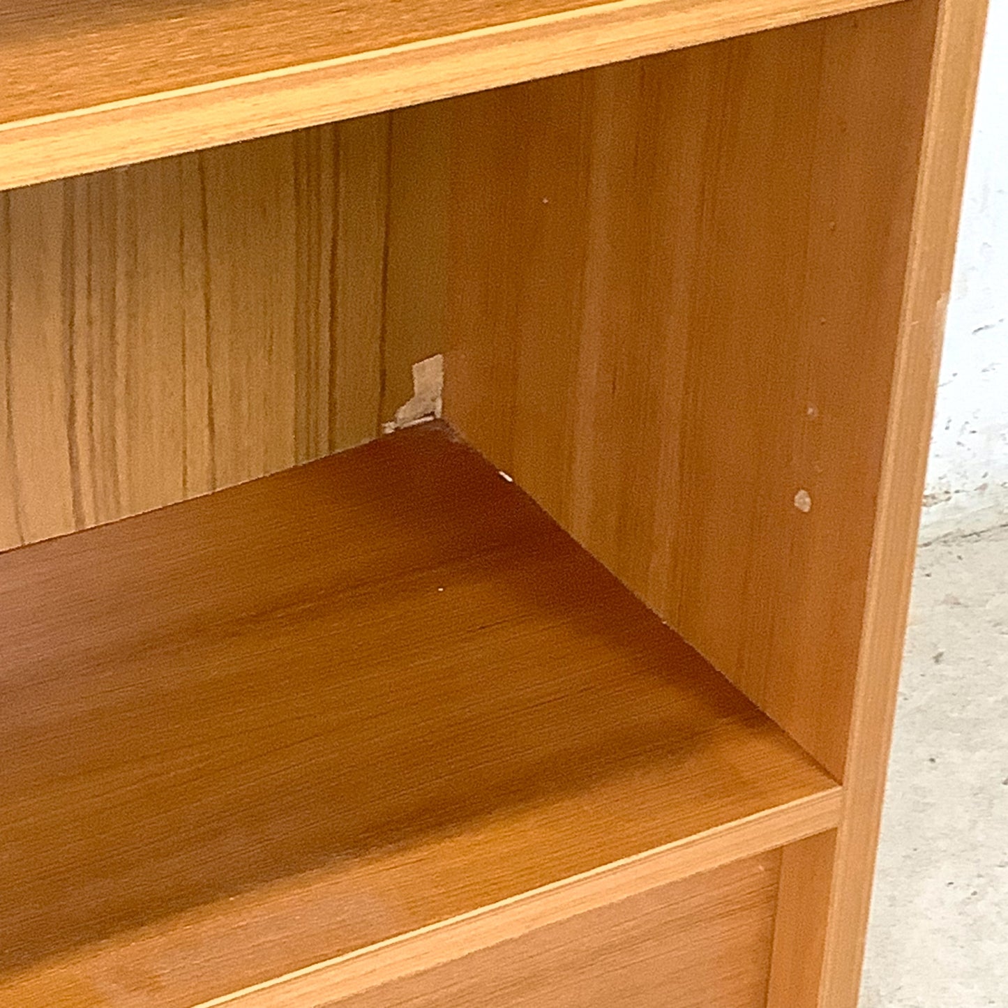 Scandinavian Modern Style Teak Bookcase | Open Display Shelving Cabinet