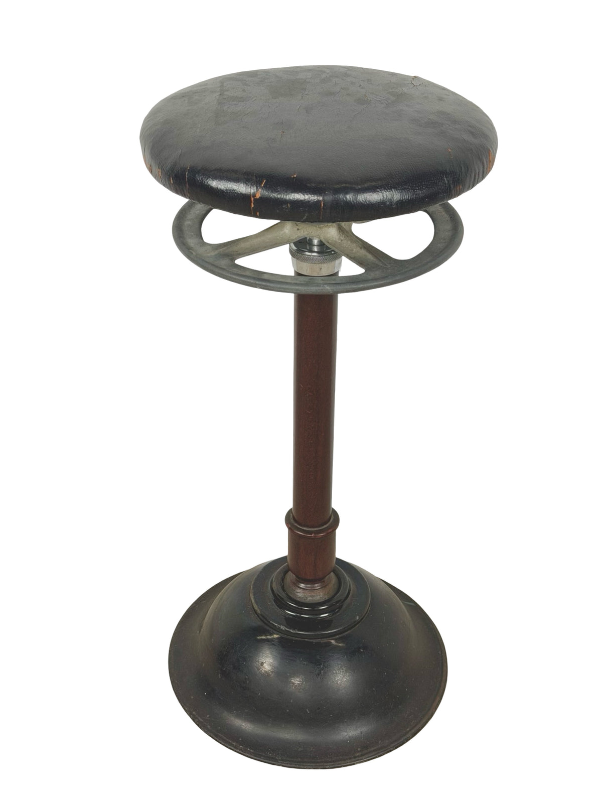Antique Ritter Model C Adjustable Dental Operating Stool, 1930s Industrial