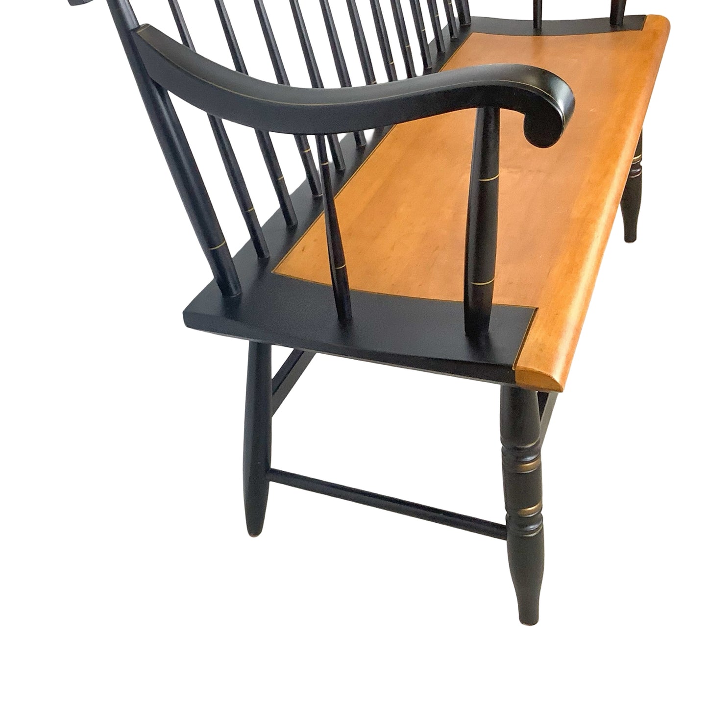 Vintage Hitchcock Style Stenciled Bench | Nichols & Stone Style Settee