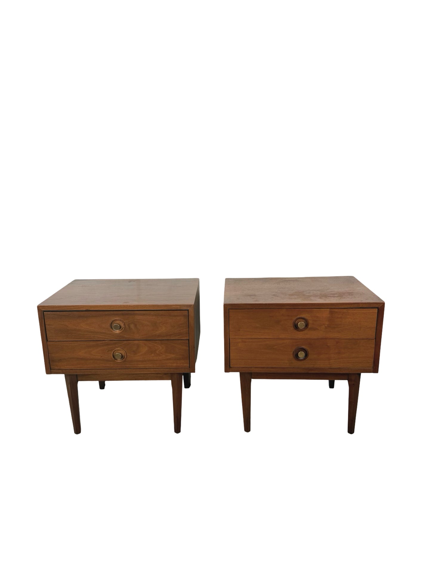 American of Martinsville Mid-Century Two-Drawer Nightstands – Pair