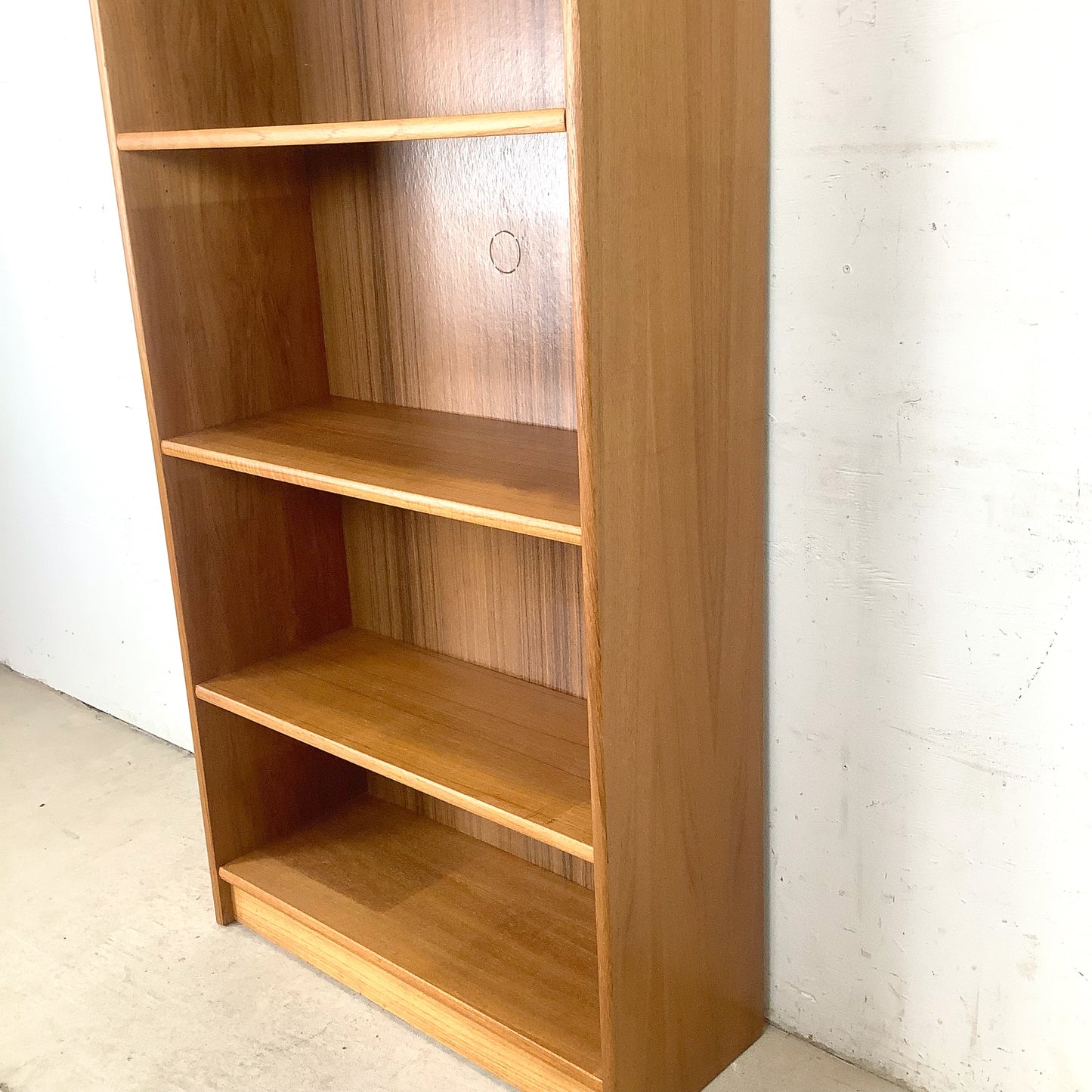 Vintage Scandinavian Modern Teak Open Bookcase