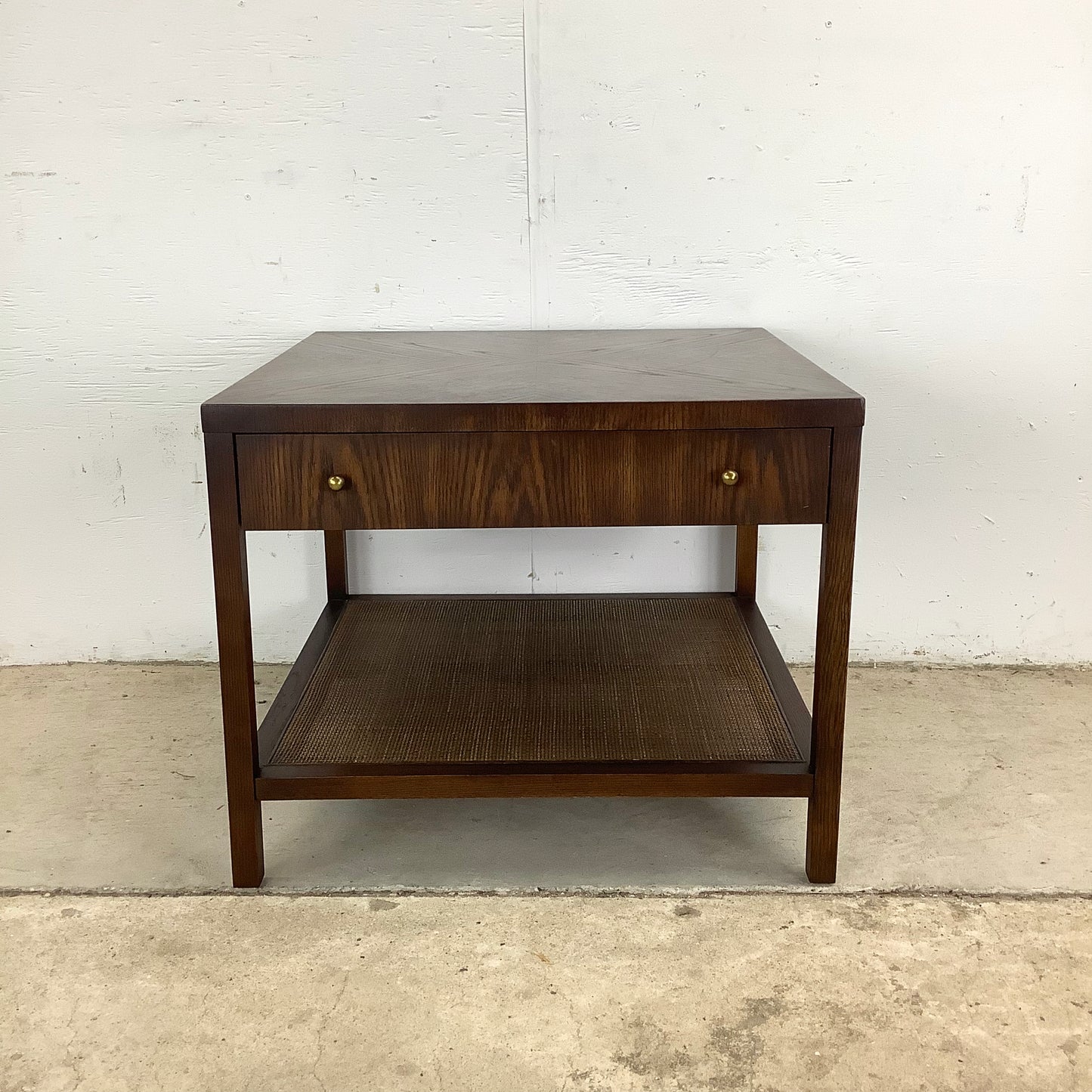 Mid-Century Modern Side Table with Drawer