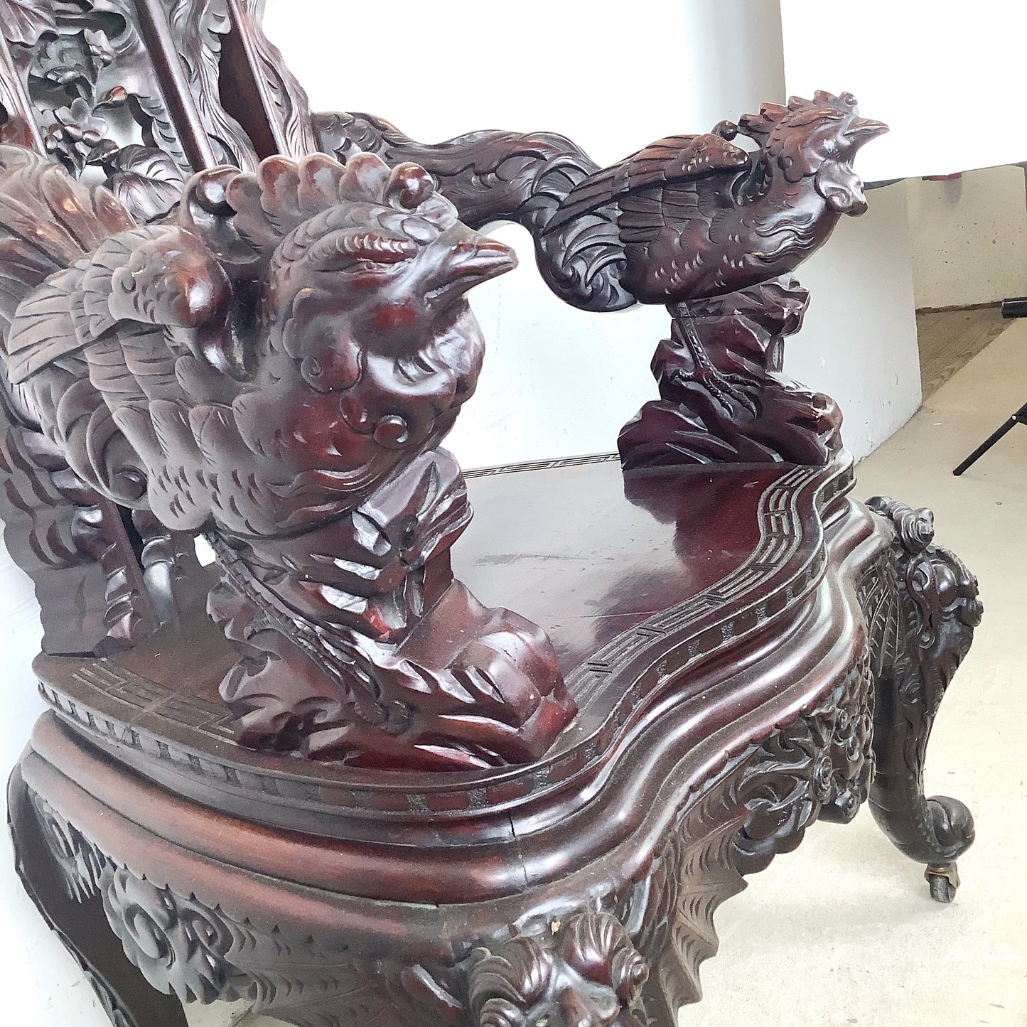 Antique Chinese Provincial Elmwood Cabinet | Iron Circular Lockplate | 19th to Early 20th Century