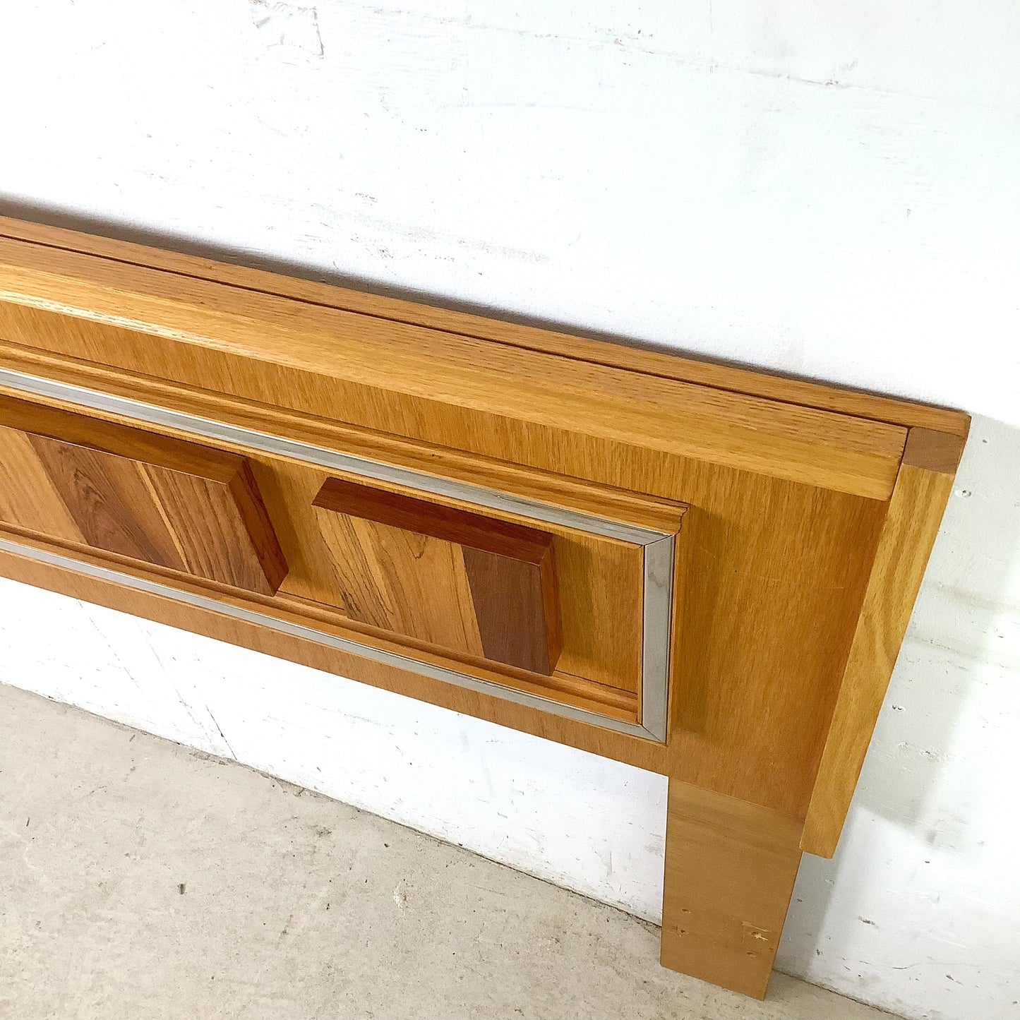 Tobago Furniture 1970s Mid-Century Modern Brutalist Queen Headboard