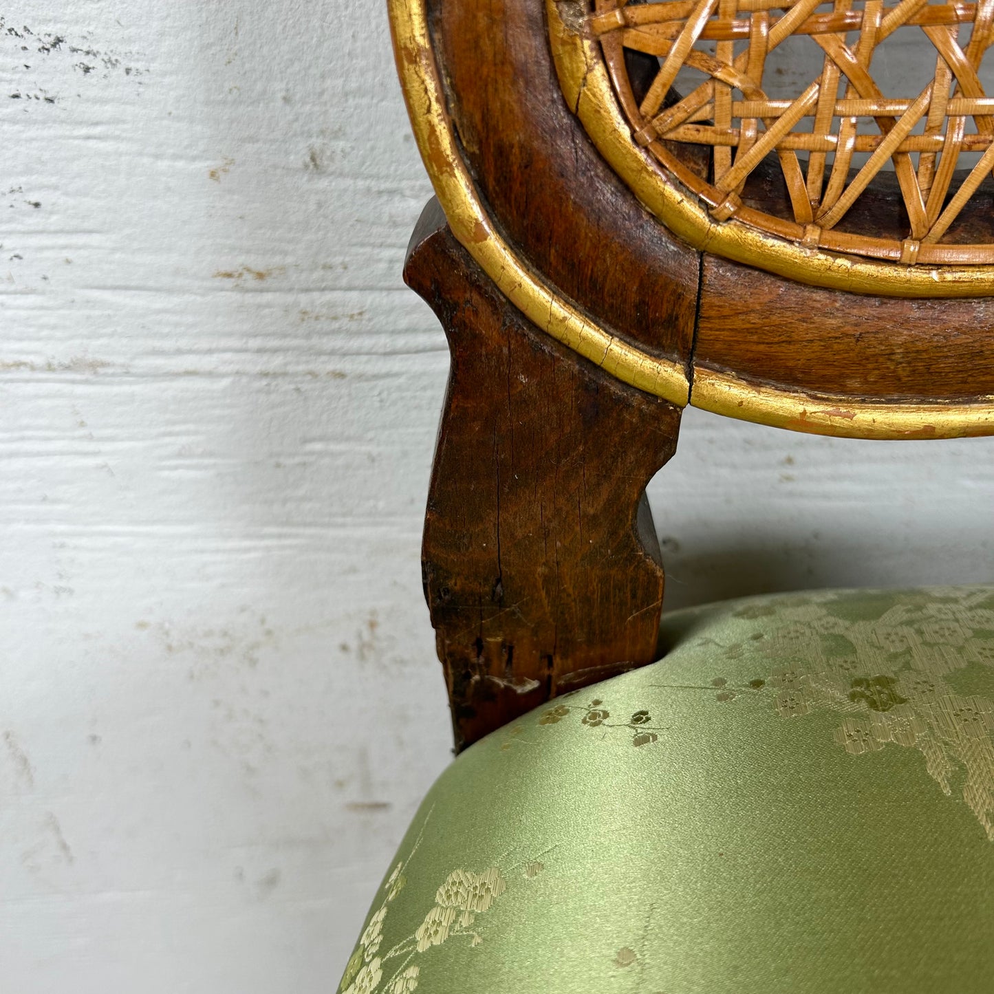 Pair Louis XV Style Side Chairs with Cane Backs