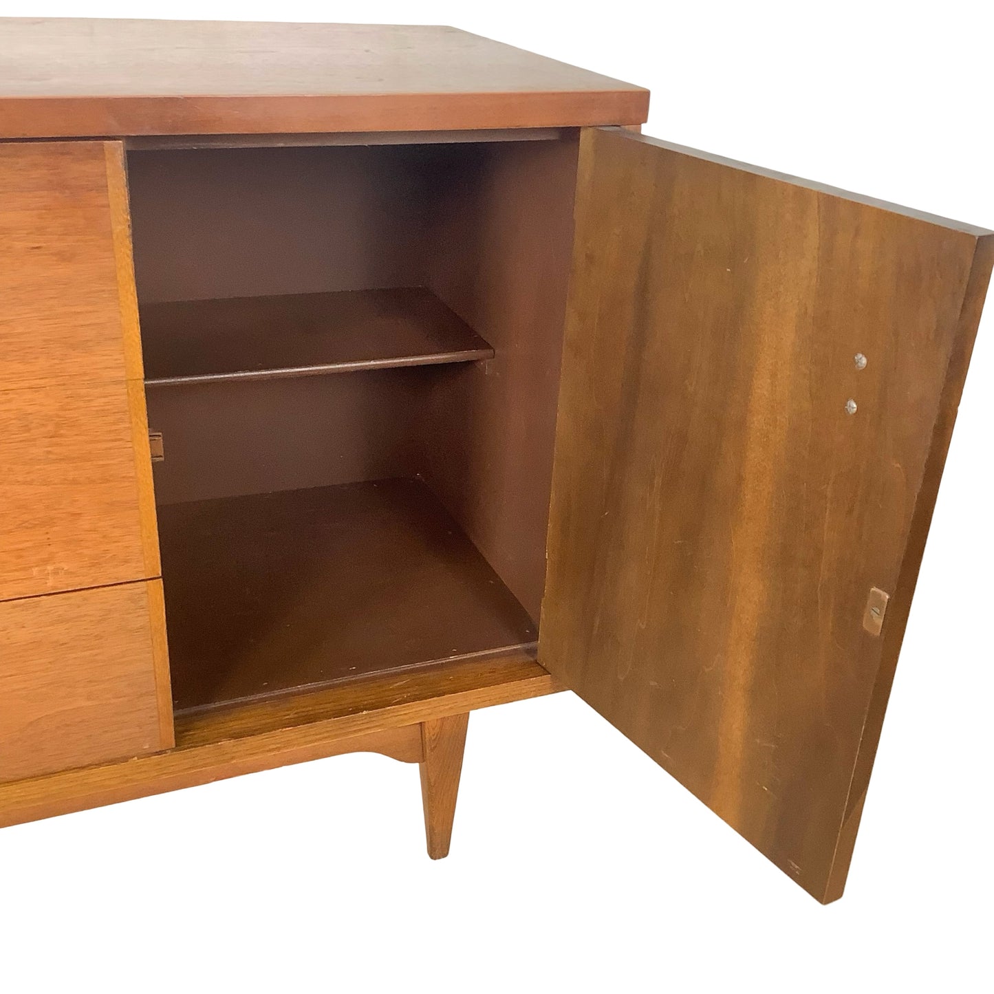 Mid-Century Walnut Sideboard Credenza Cabinet