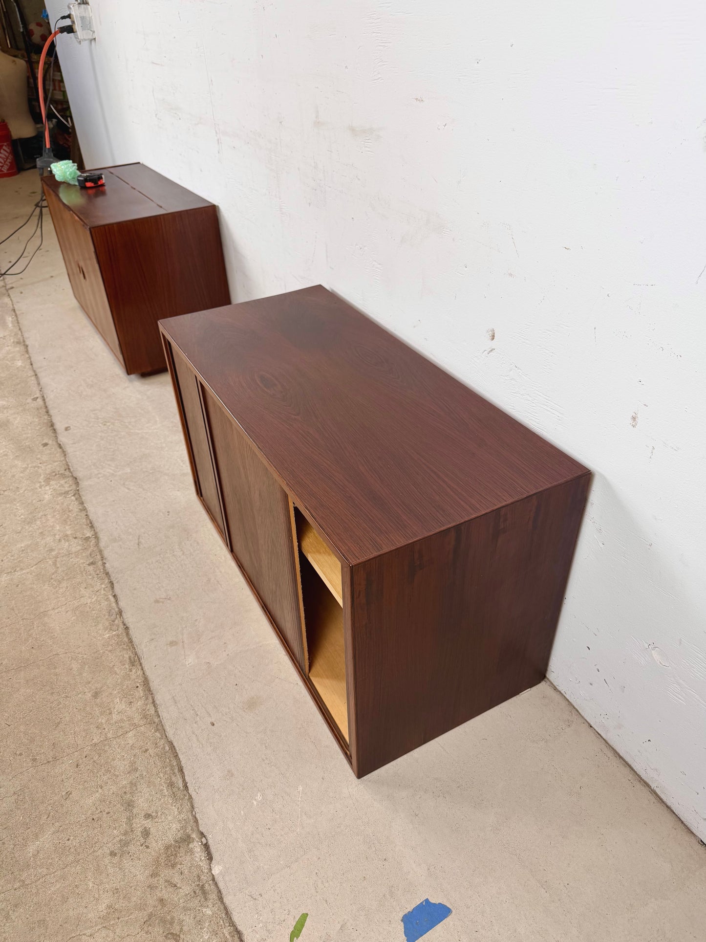 MCM Rosewood Three-Bay Modular Wall Unit, HG Systemi— Denmark, Cado Style