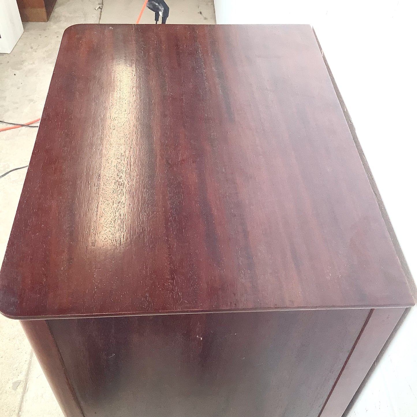 Edwardian Style Mahogany Music Cabinet | Marquetry Inlay | Cabriole Legs | 20th Century