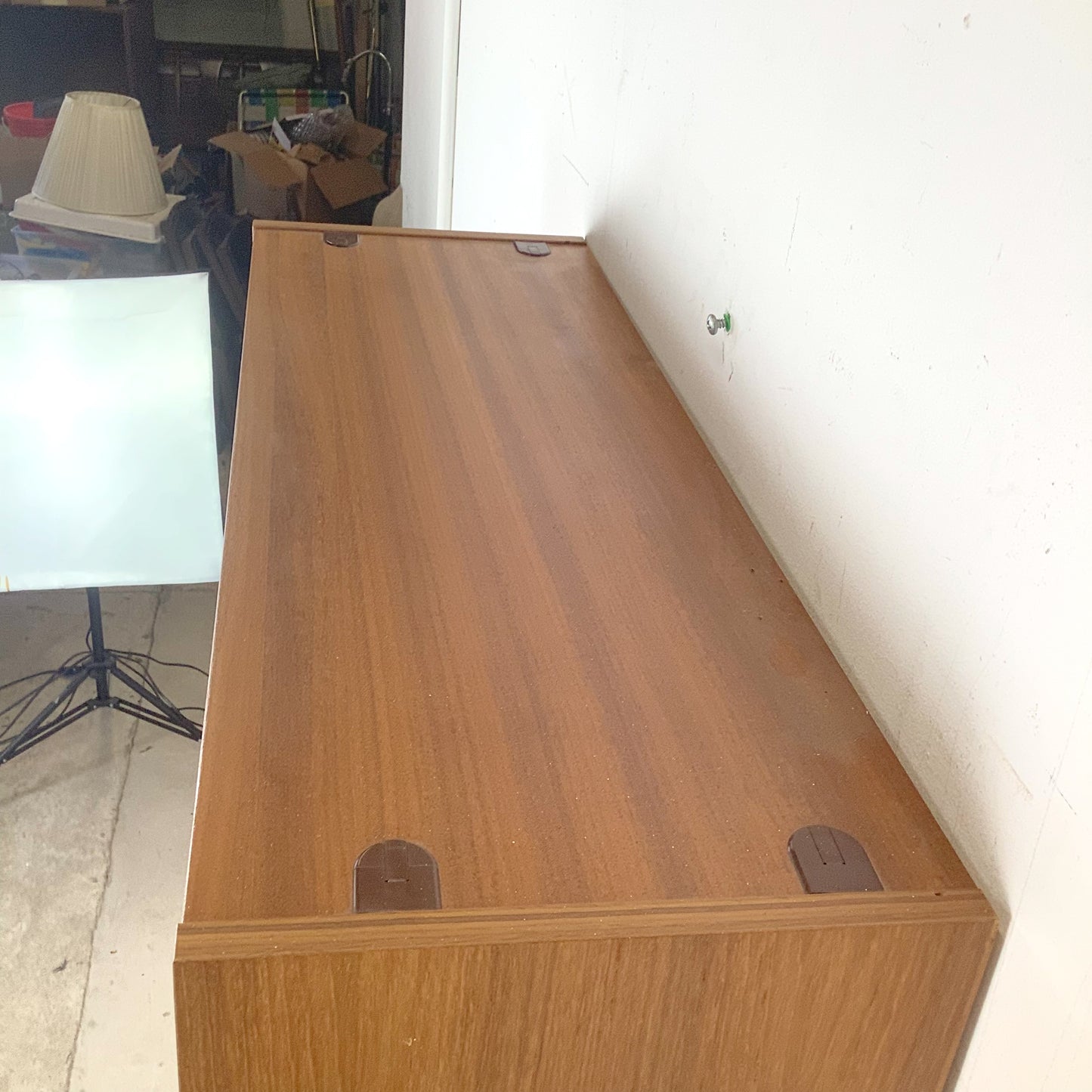  Vintage Scandinavian Modern Teak Bookcase with Lower Cabinet